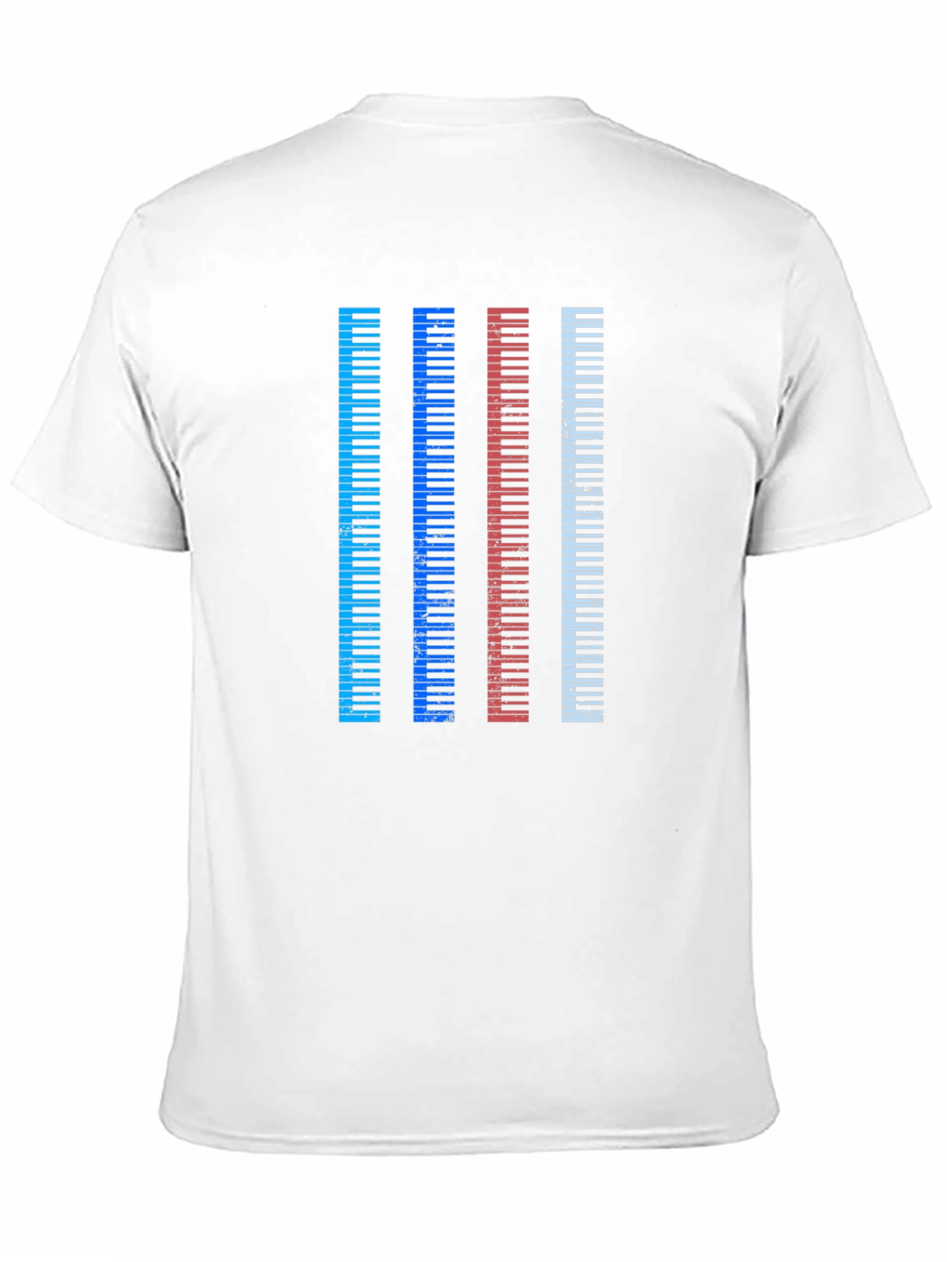 Black Colorful Piano Keys Graphic Tee view 11