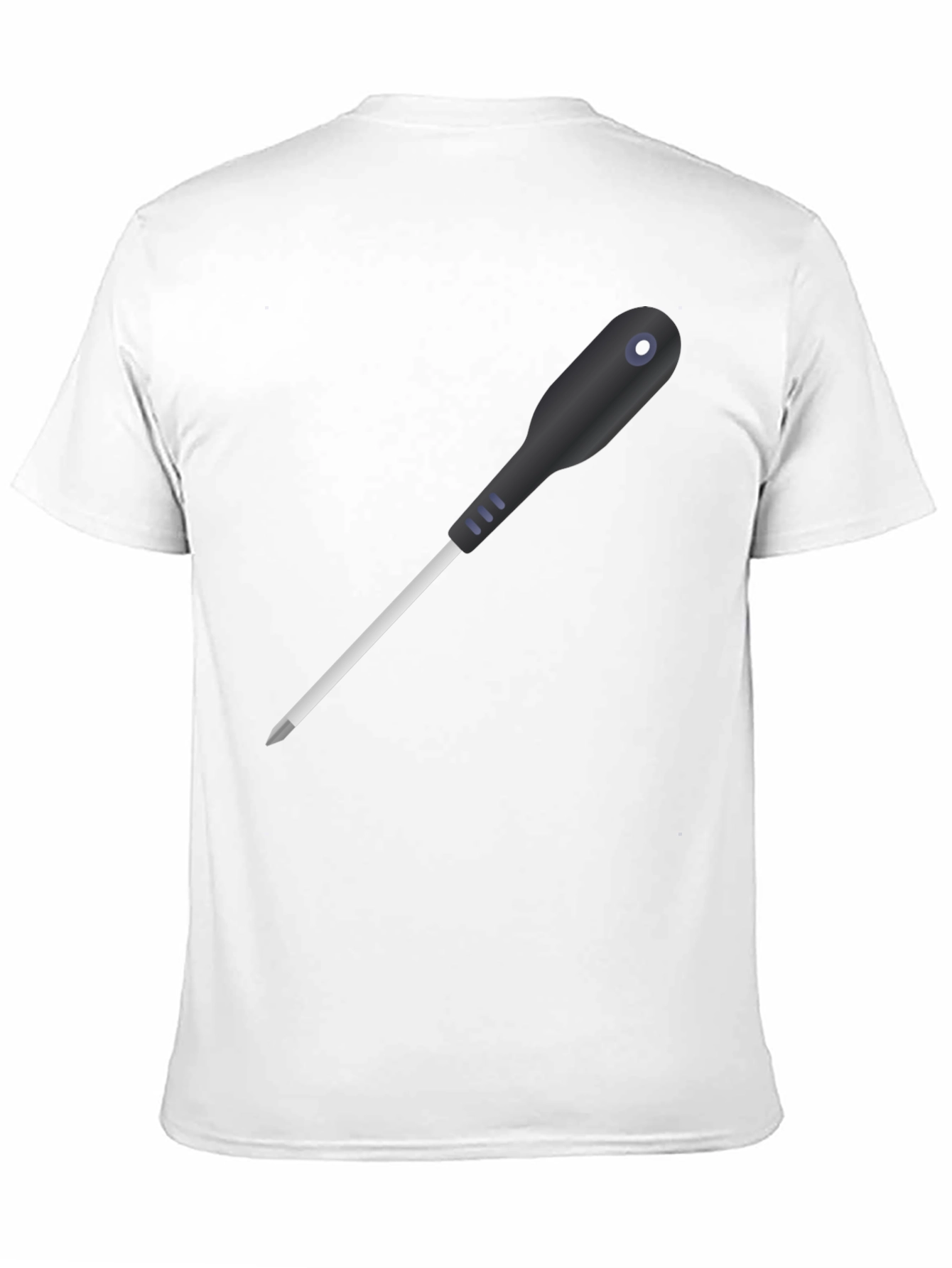 Black Screwdriver Graphic Tee - Black Crew Neck Short Sleeve Shirt view 11