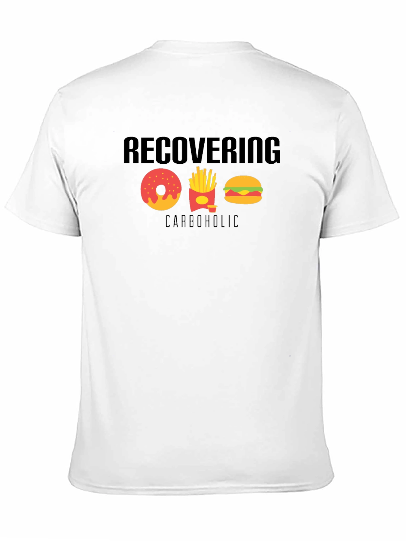 Black Recovering Carboholic Black T-Shirt view 11