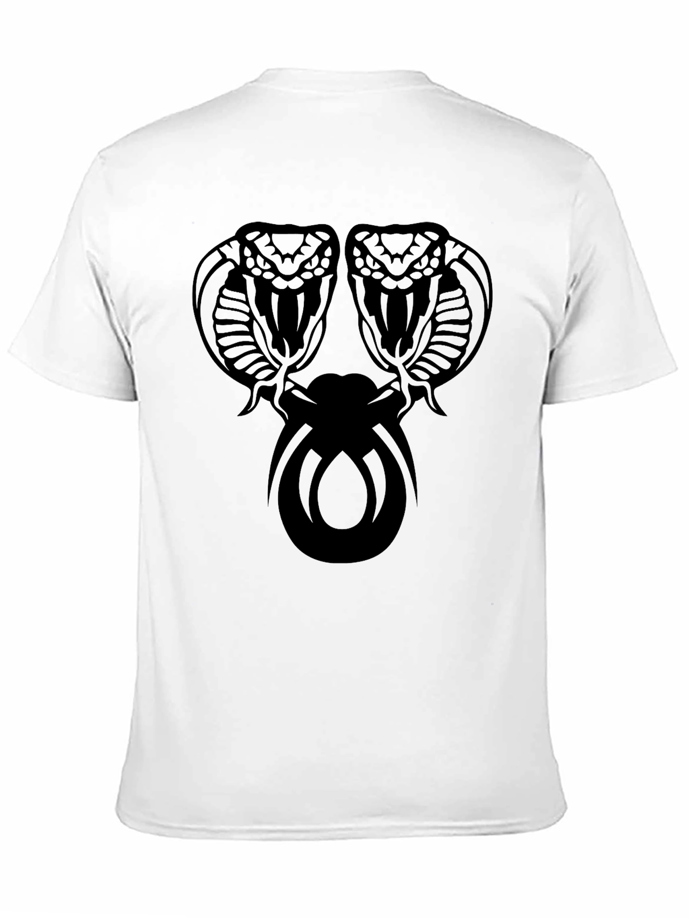 Black Men's Black Cobra Graphic T-Shirt view 11
