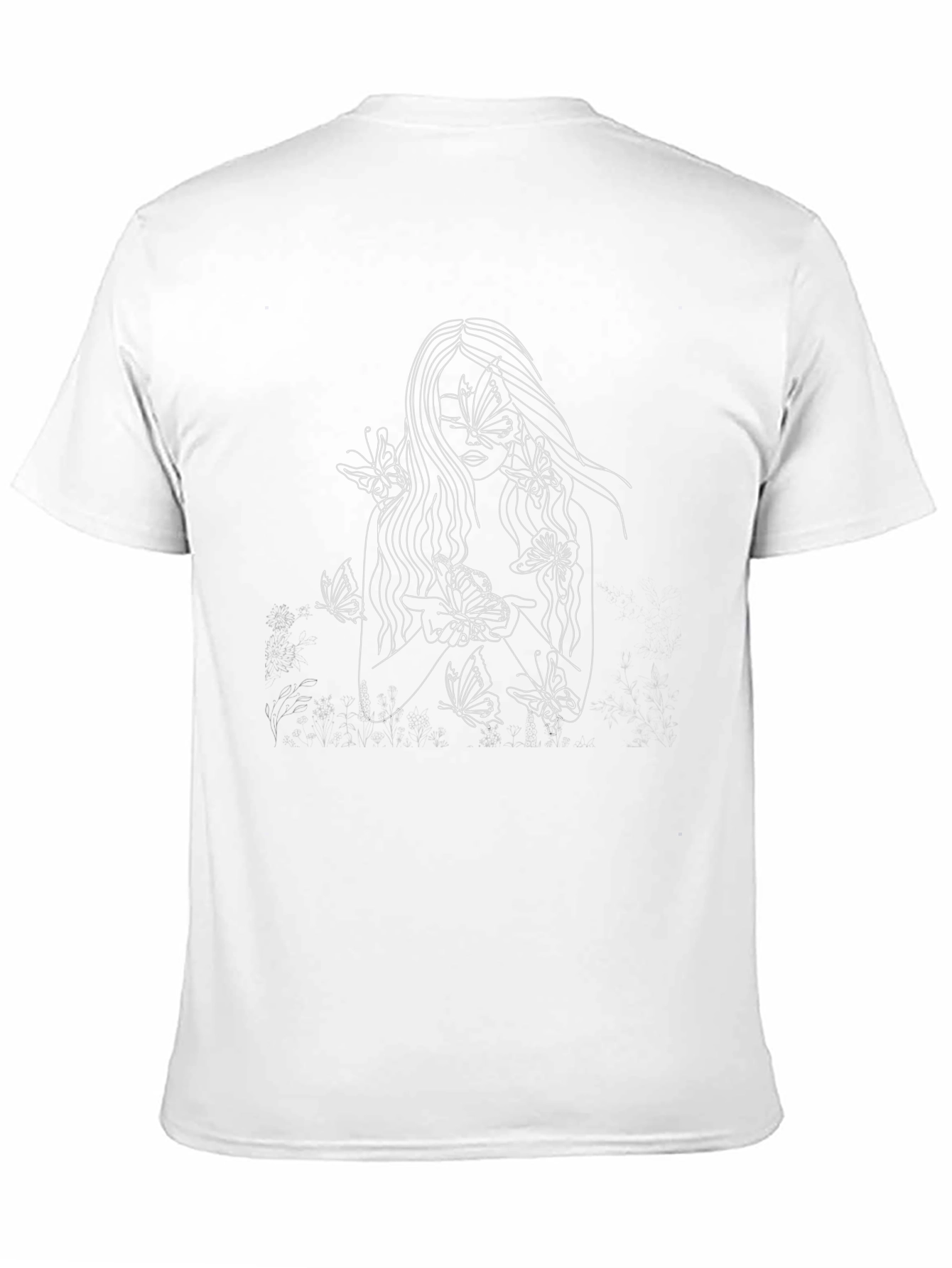 Black Butterfly Woman Graphic Tee - Black view 11