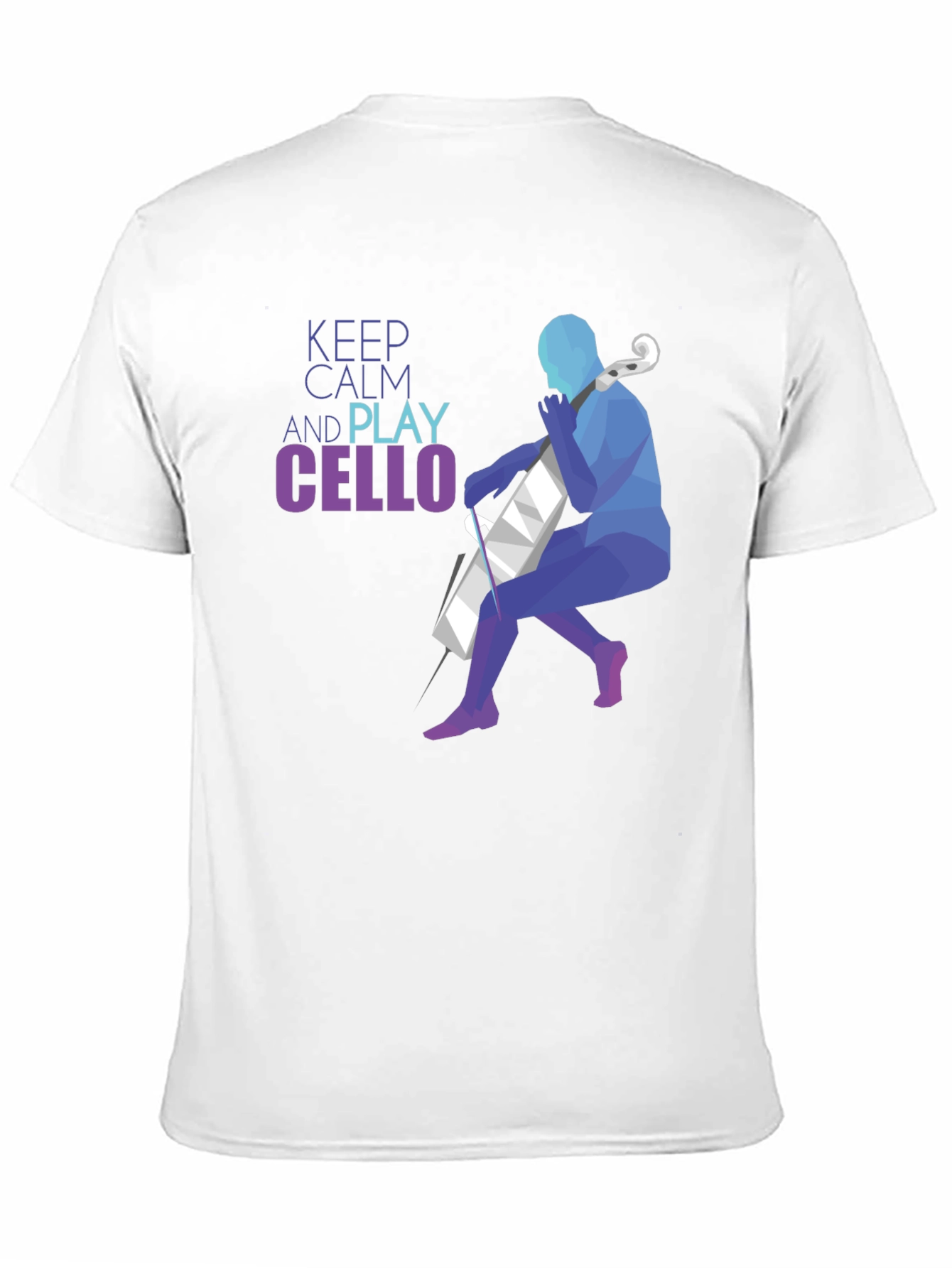 Black Keep Calm and Play Cello Graphic T-Shirt view 11