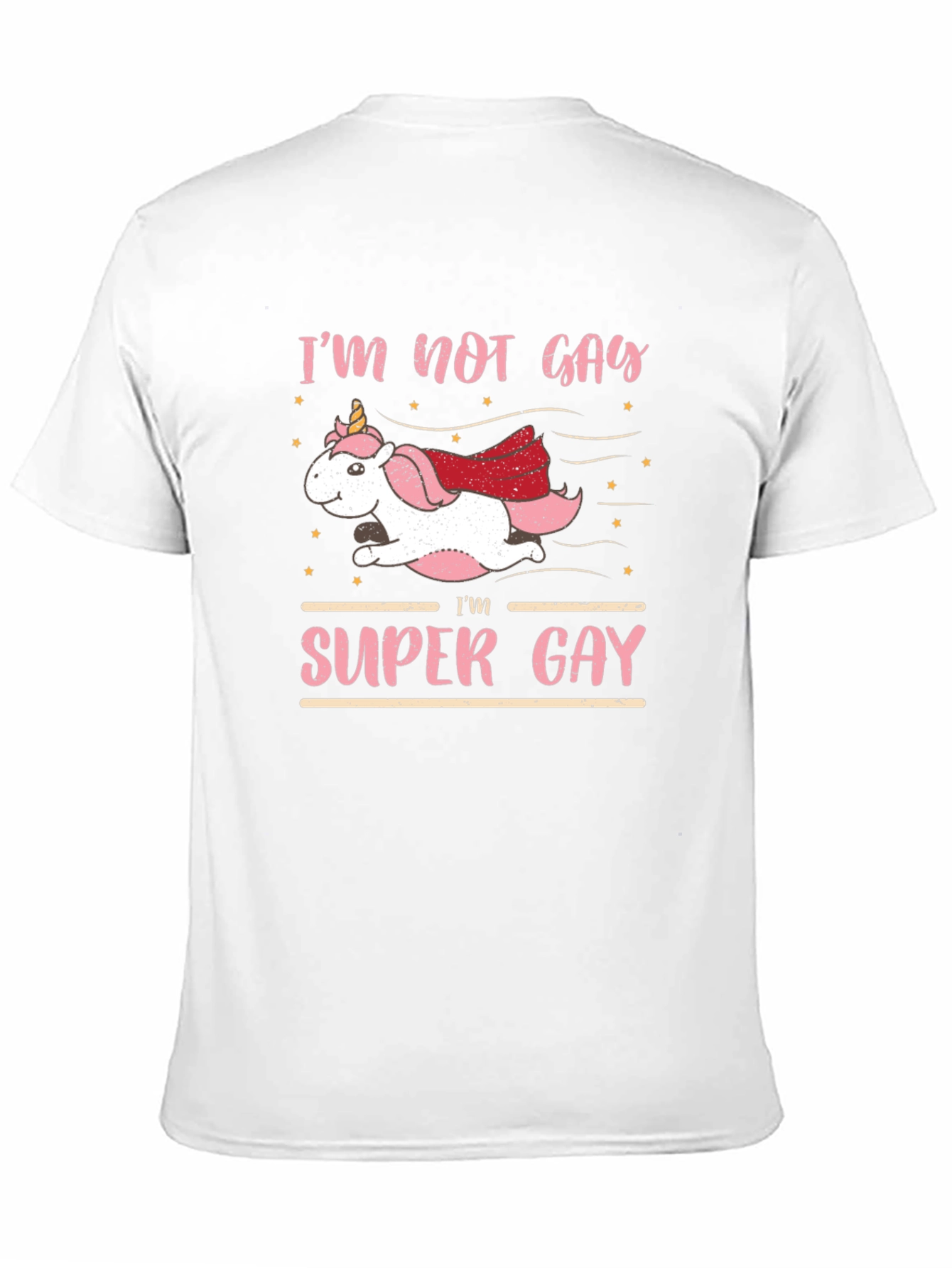 Black I'm Not Gay I'm Super Gay Unicorn Graphic Tee view 11