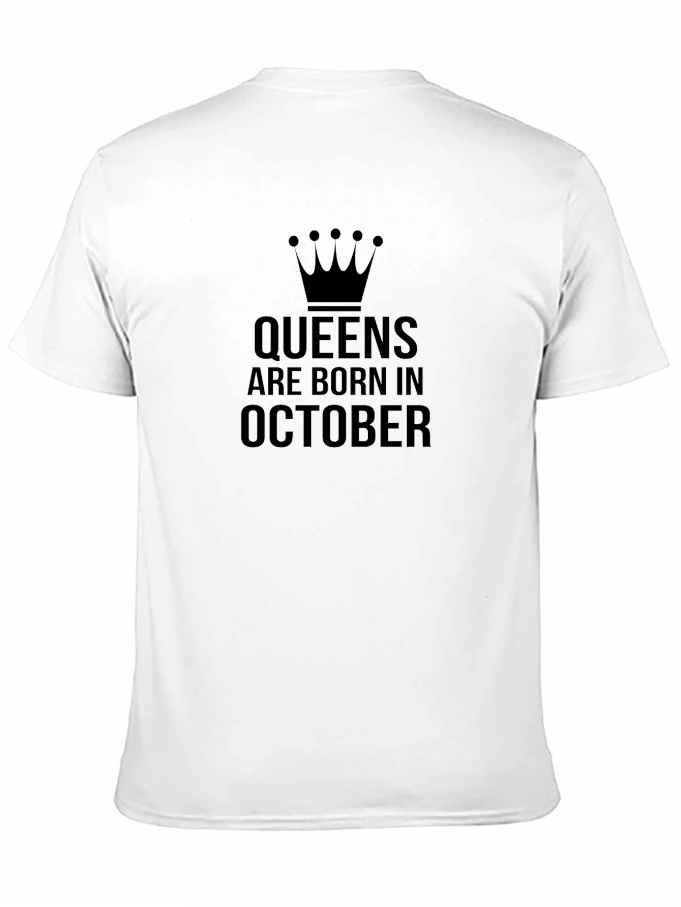 Black Queens Are Born In October - Black T-Shirt view 11