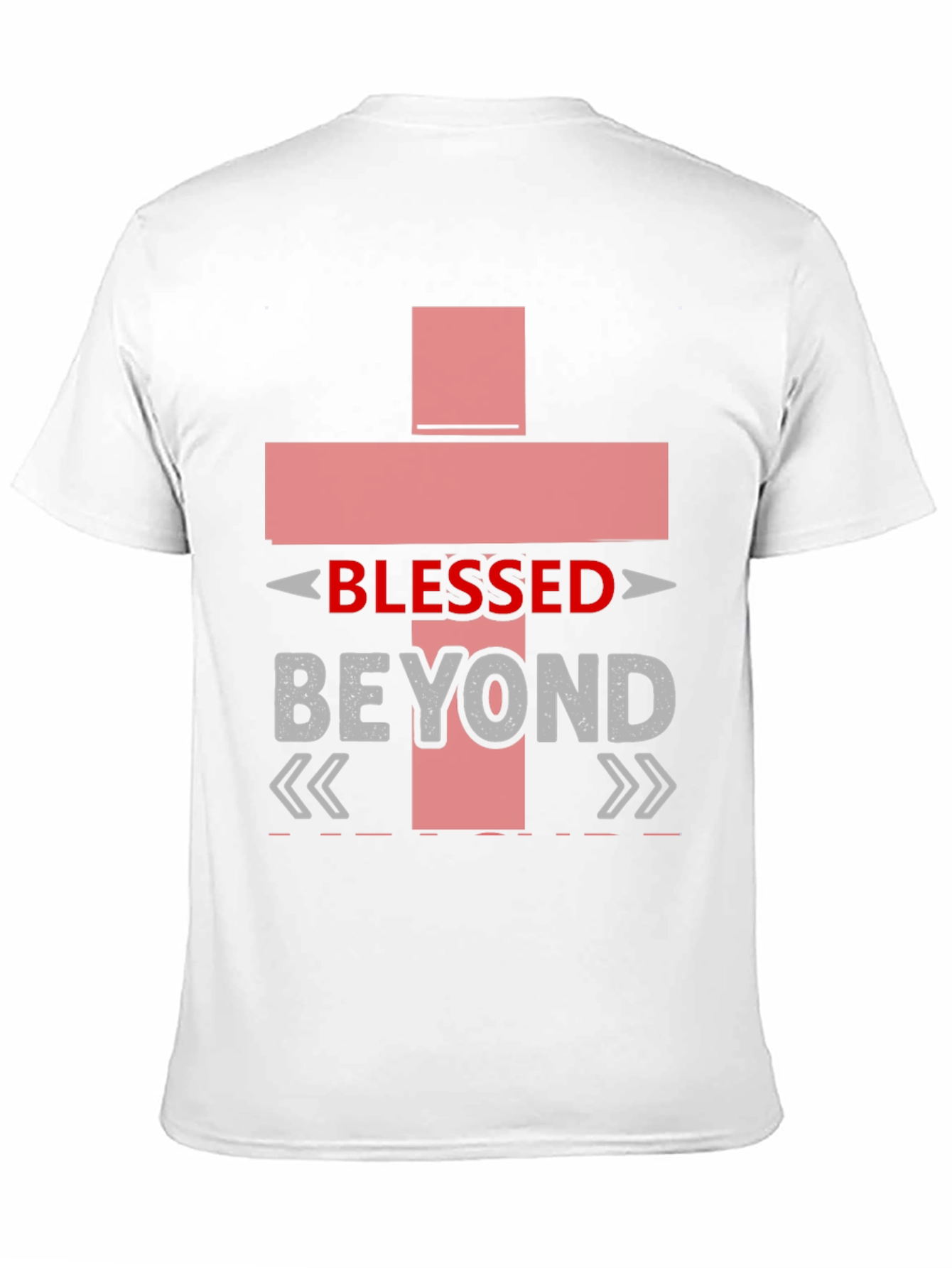Black Blessed Beyond T-Shirt, Christian Graphic Tee view 11