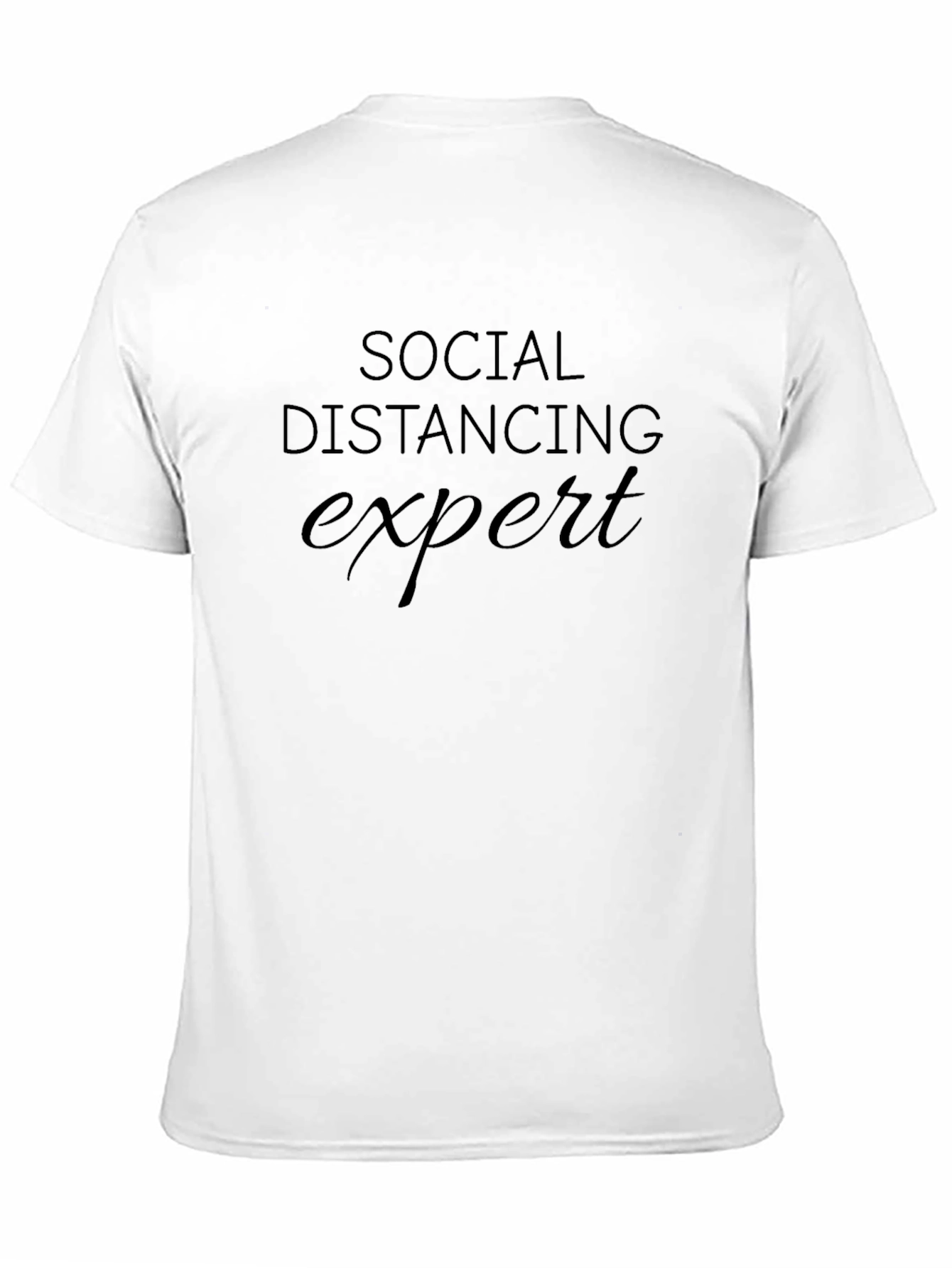 Black Social Distancing Expert Graphic T-Shirt view 11