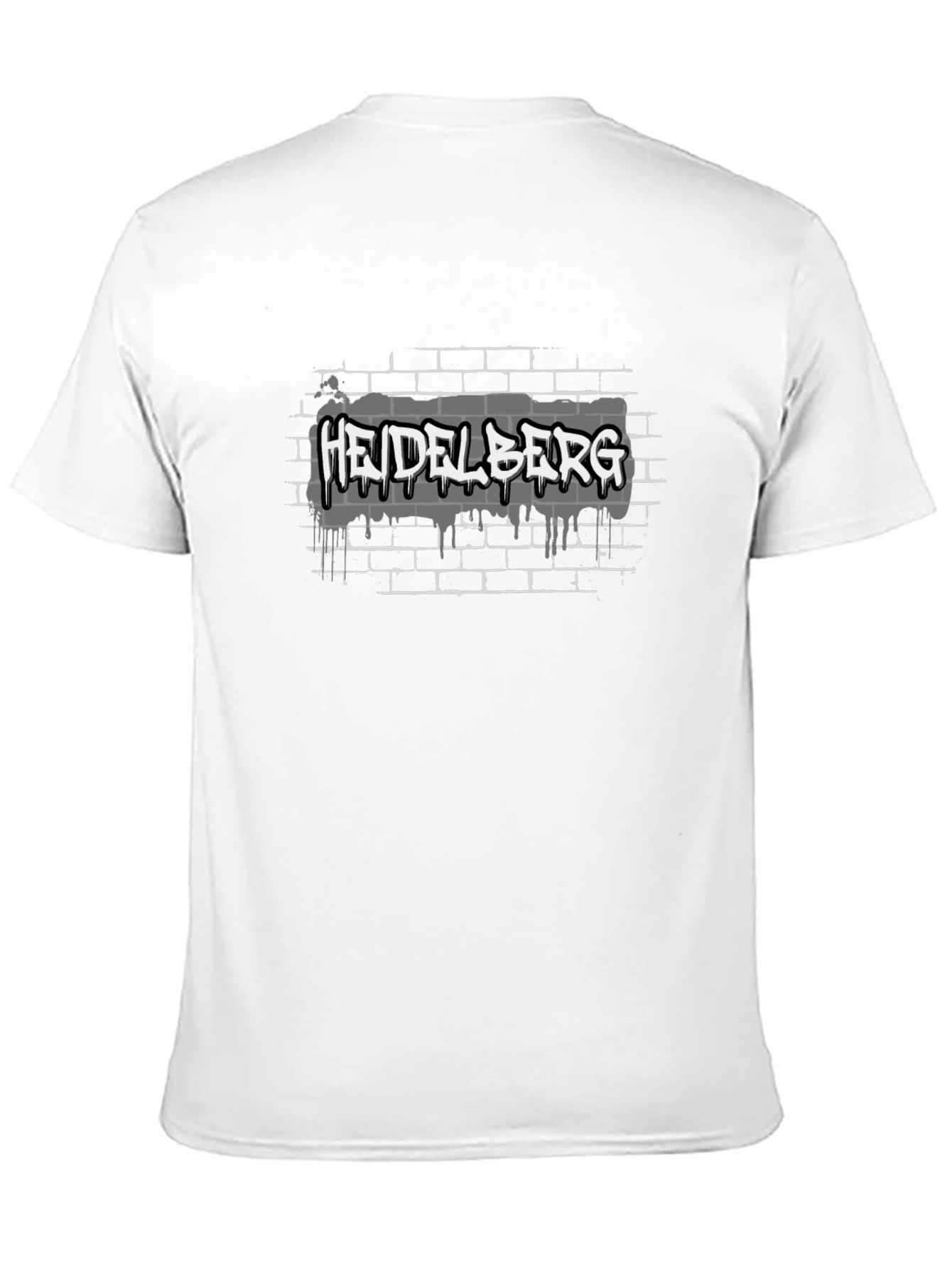 Black Heidelberg Graffiti Style Black T-Shirt view 11