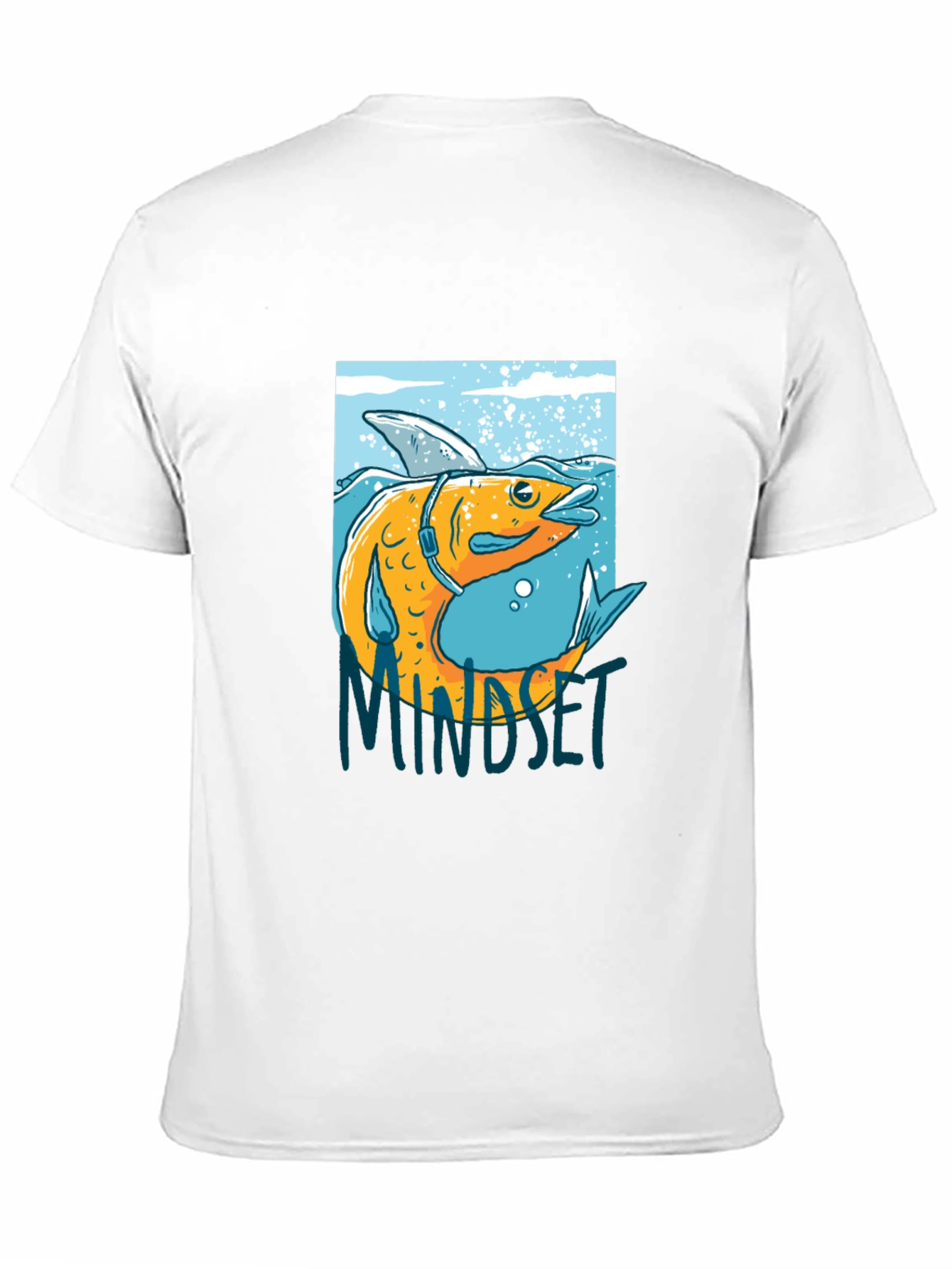 Black Fish Mindset Graphic Black T-Shirt view 11
