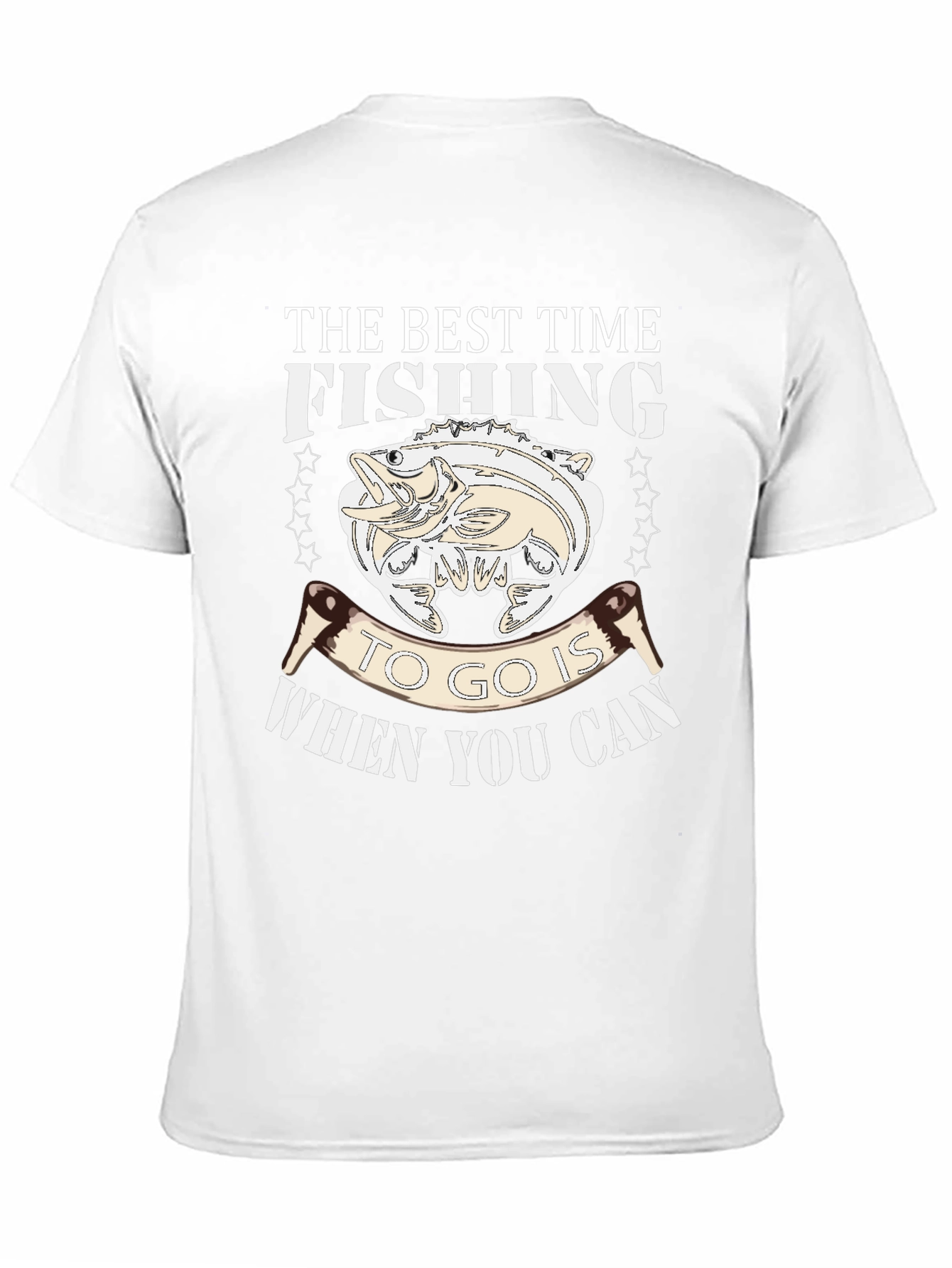 Black Fishing Time T-Shirt: Best Time to Go is When You Can view 11