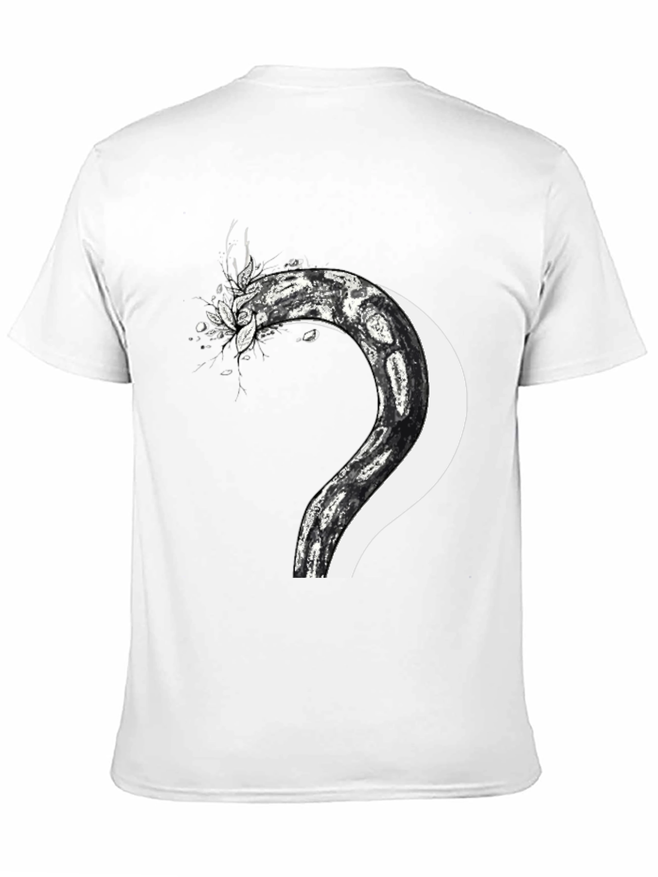 Black Serpent & Moon Graphic Tee - Men's Black T-Shirt view 11