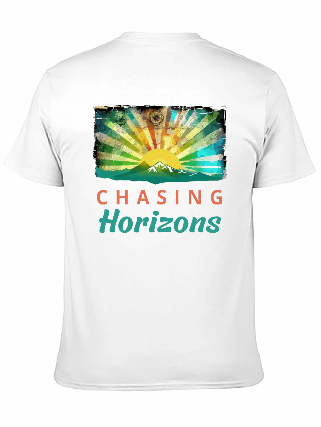Black Chasing Horizons Graphic Tee - Mountain Sunrise Design view 11
