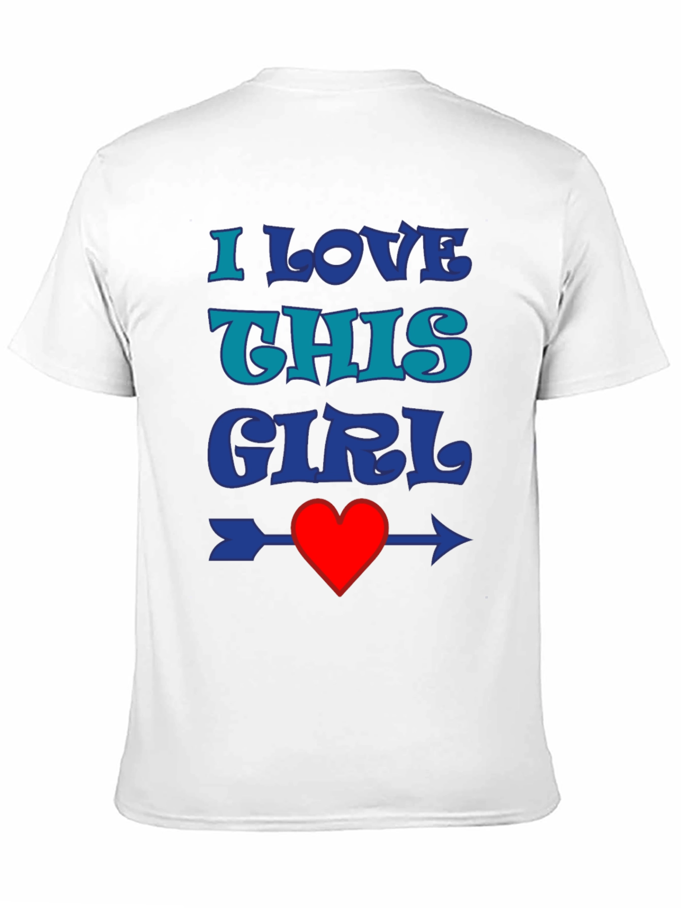 Black I Love This Girl Graphic Tee - Heart Arrow Design view 11