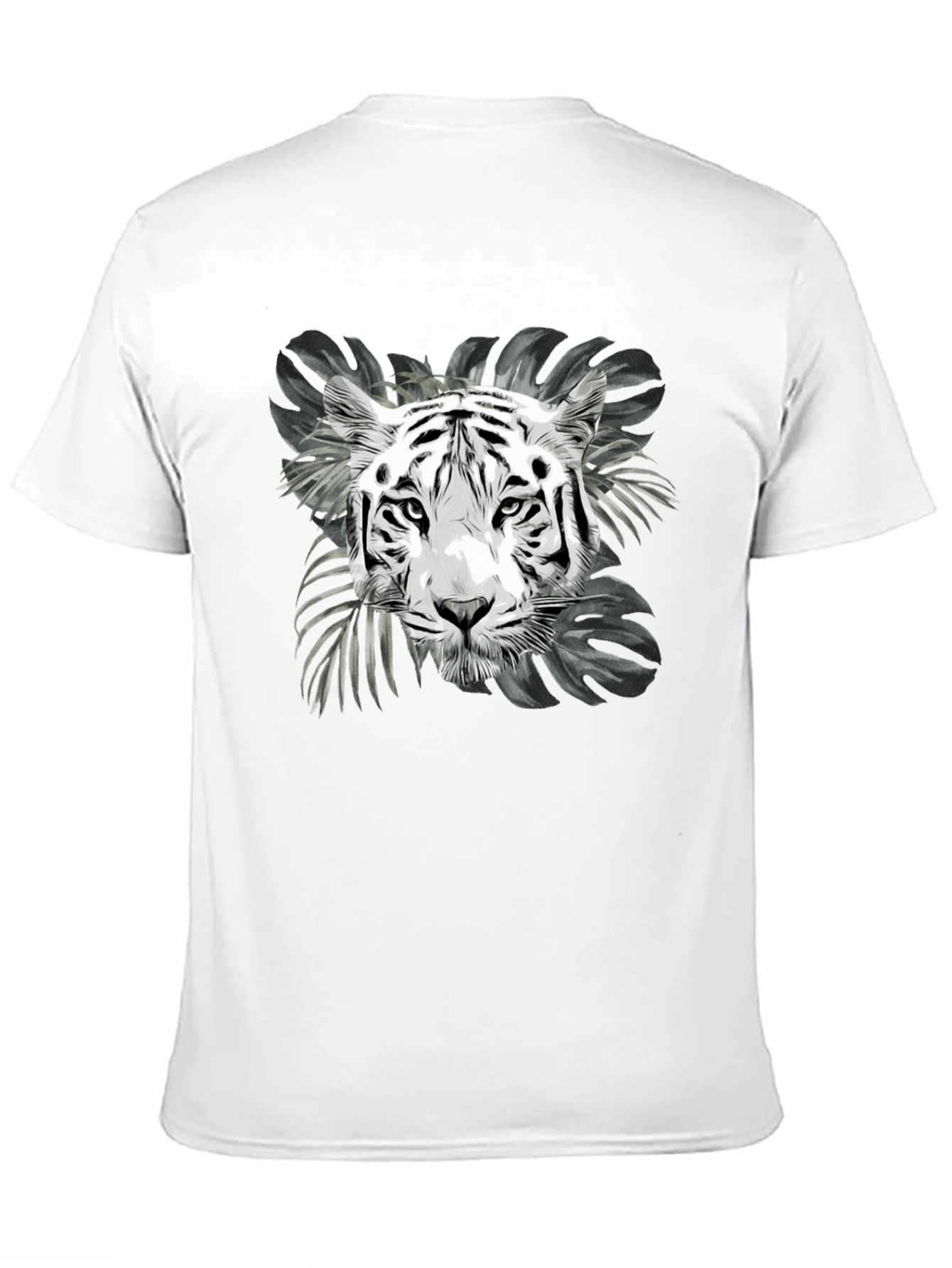 Black Tiger Graphic Print Black T-Shirt view 11