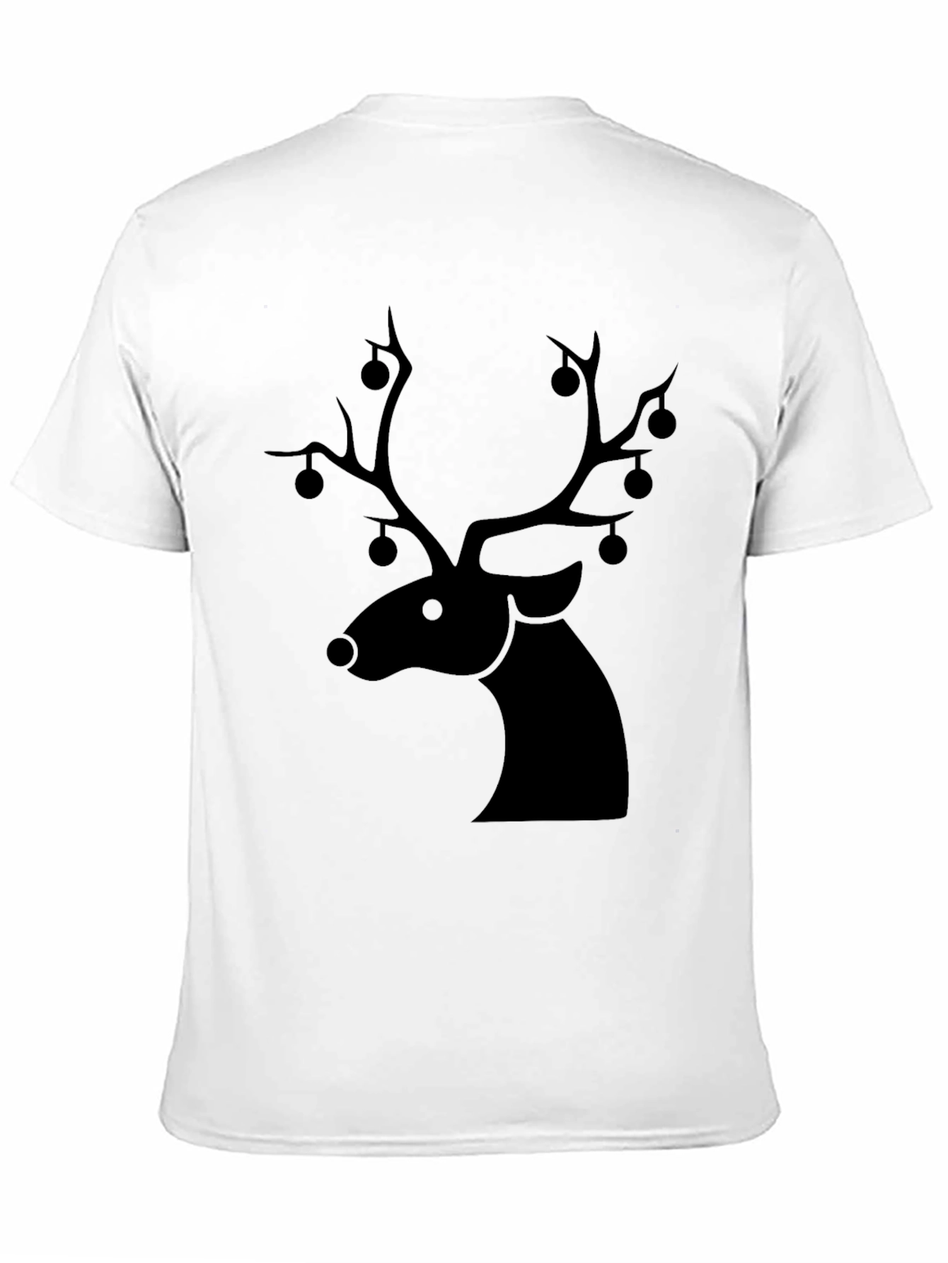 Black Festive Deer Graphic Tee view 11