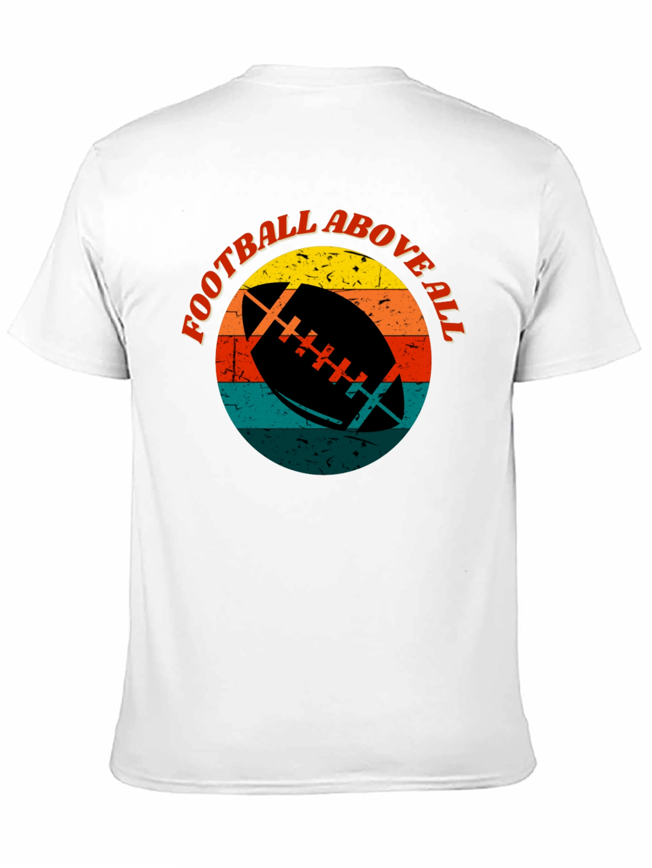 Black Football Above All Retro Graphic T-Shirt view 11