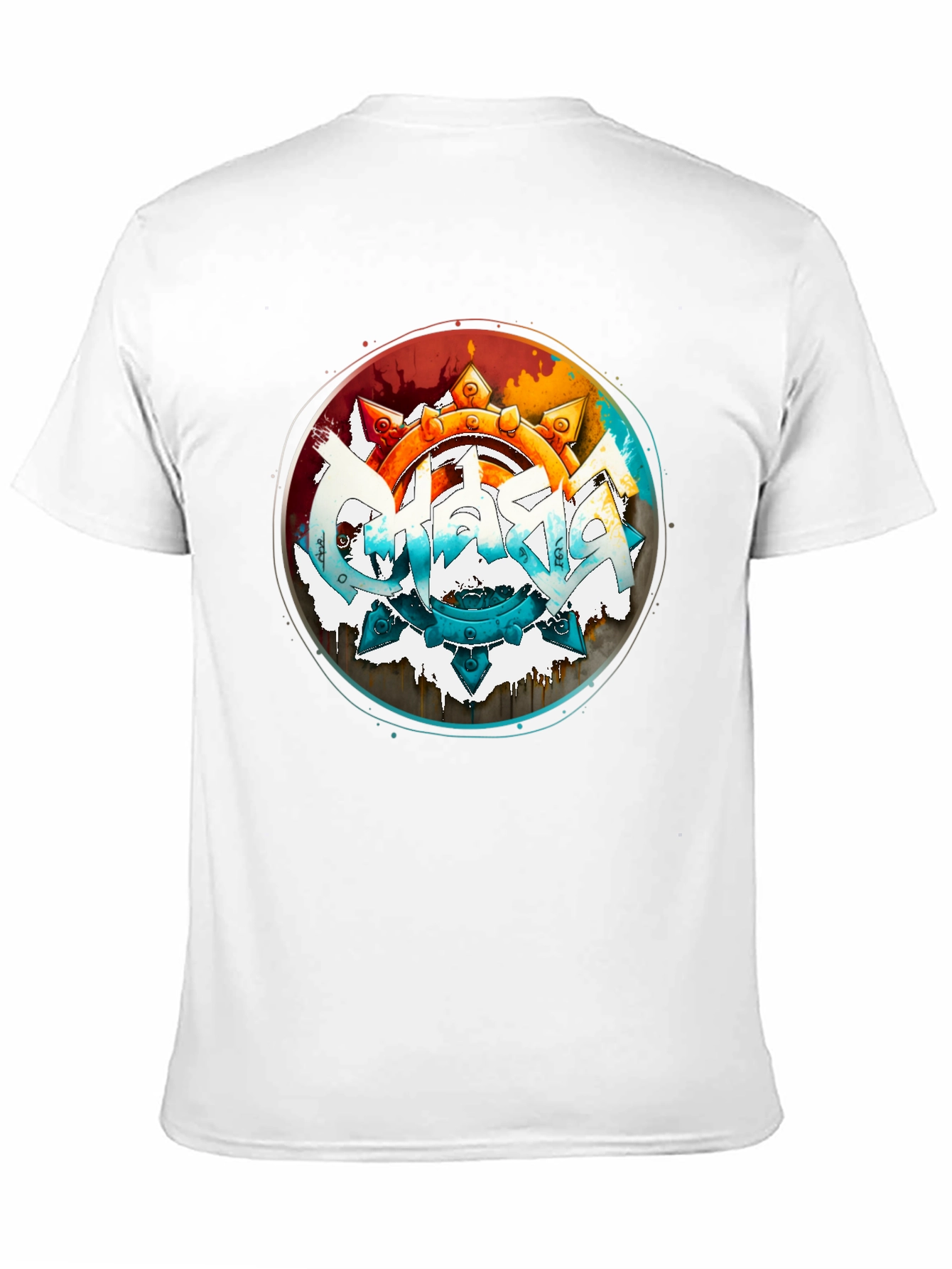 Black Chaos T-Shirt - Abstract Graffiti Graphic Tee view 11