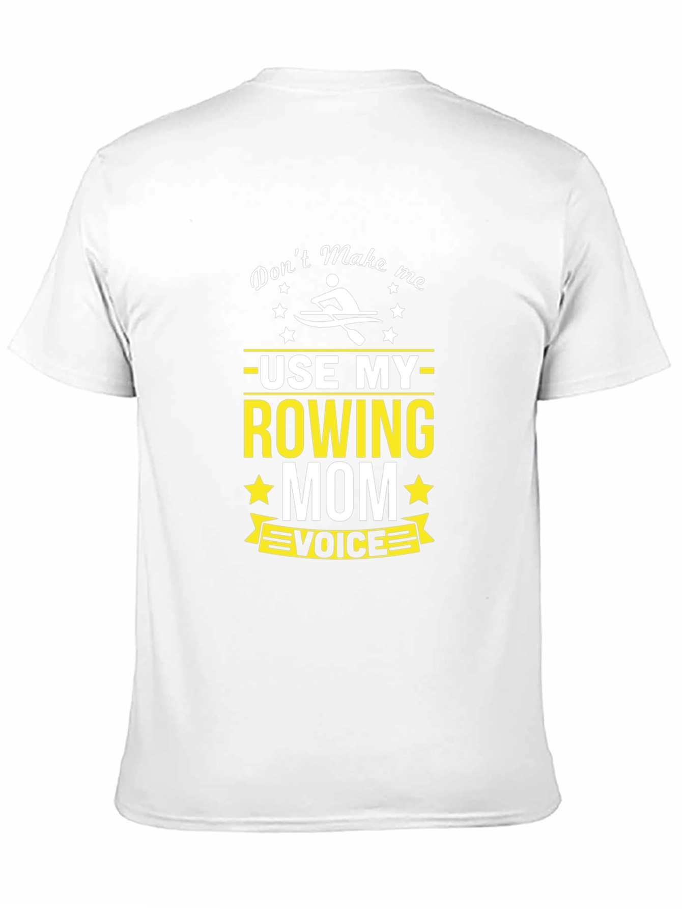 Black Rowing Mom Voice T-Shirt - Black Crew Neck view 11