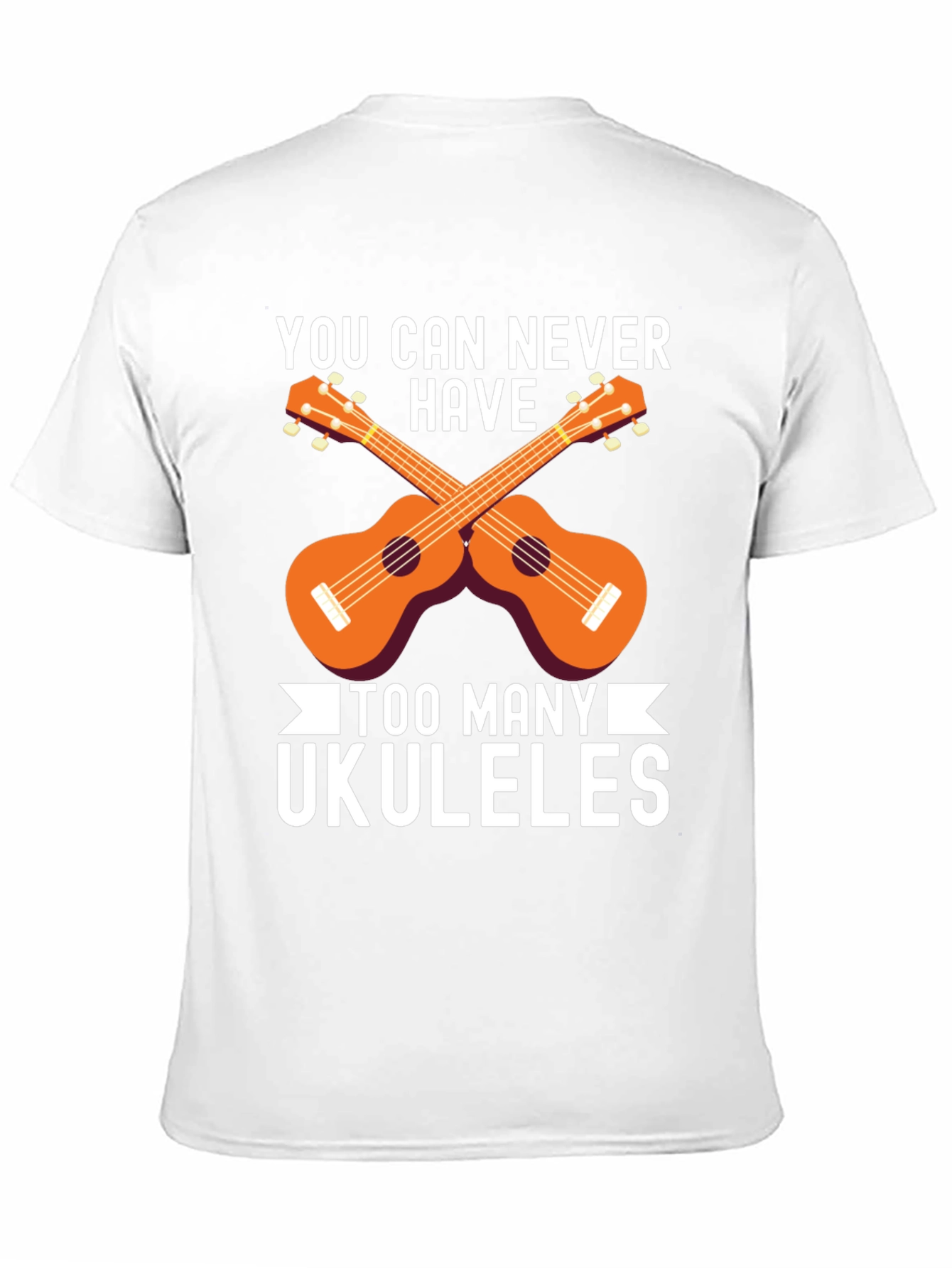 Black Ukulele Lover T-Shirt - Too Many Ukuleles view 11