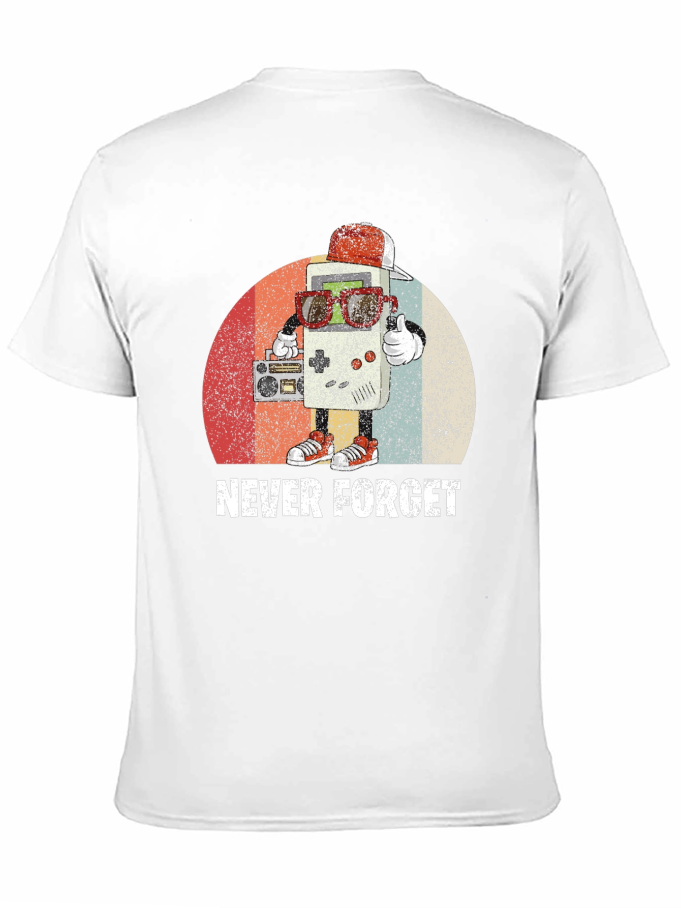 Black Retro Gaming Never Forget T-Shirt - Black view 11