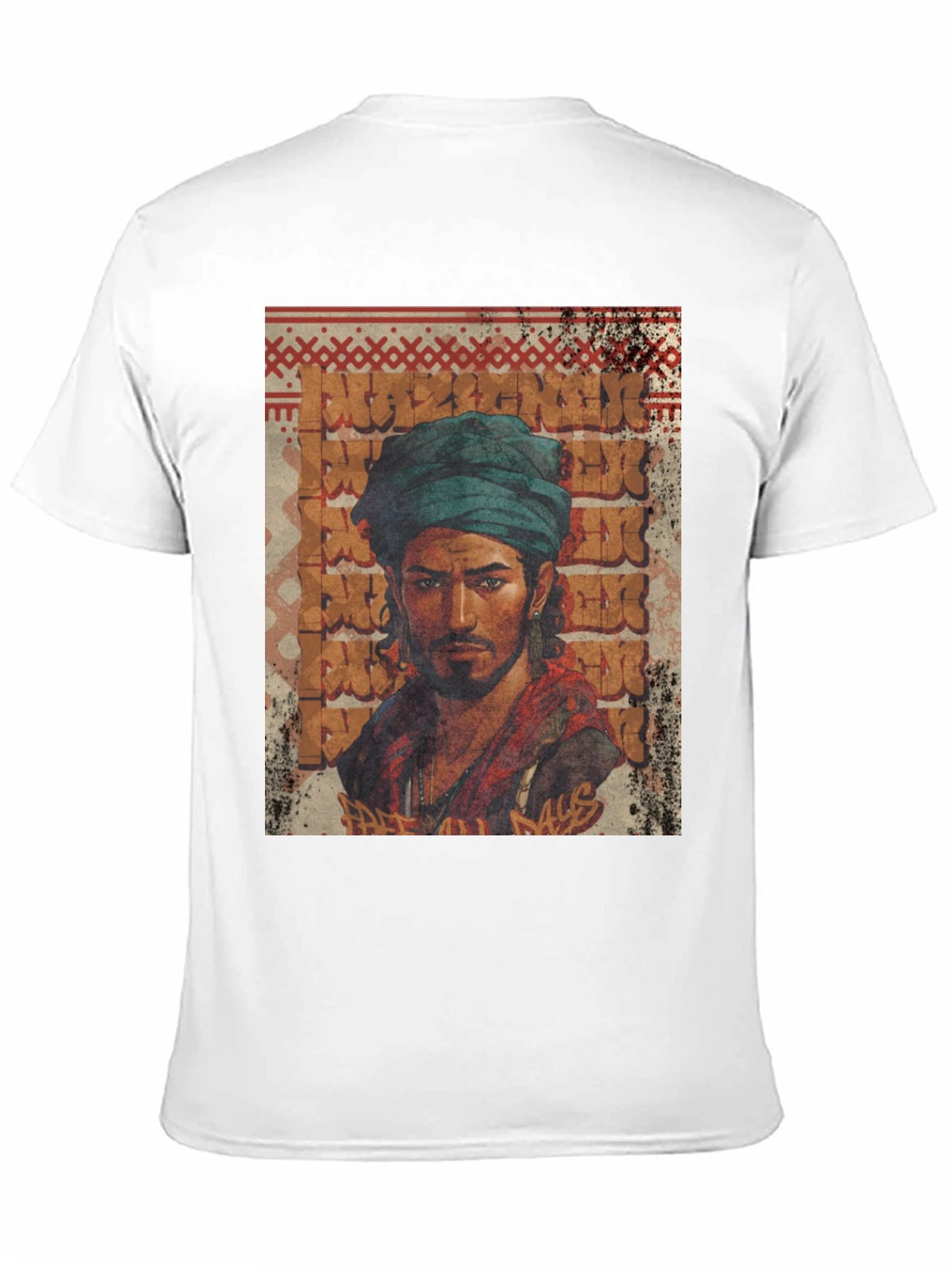 Black Urban Turban Graphic Tee - Cool Streetwear Style view 11