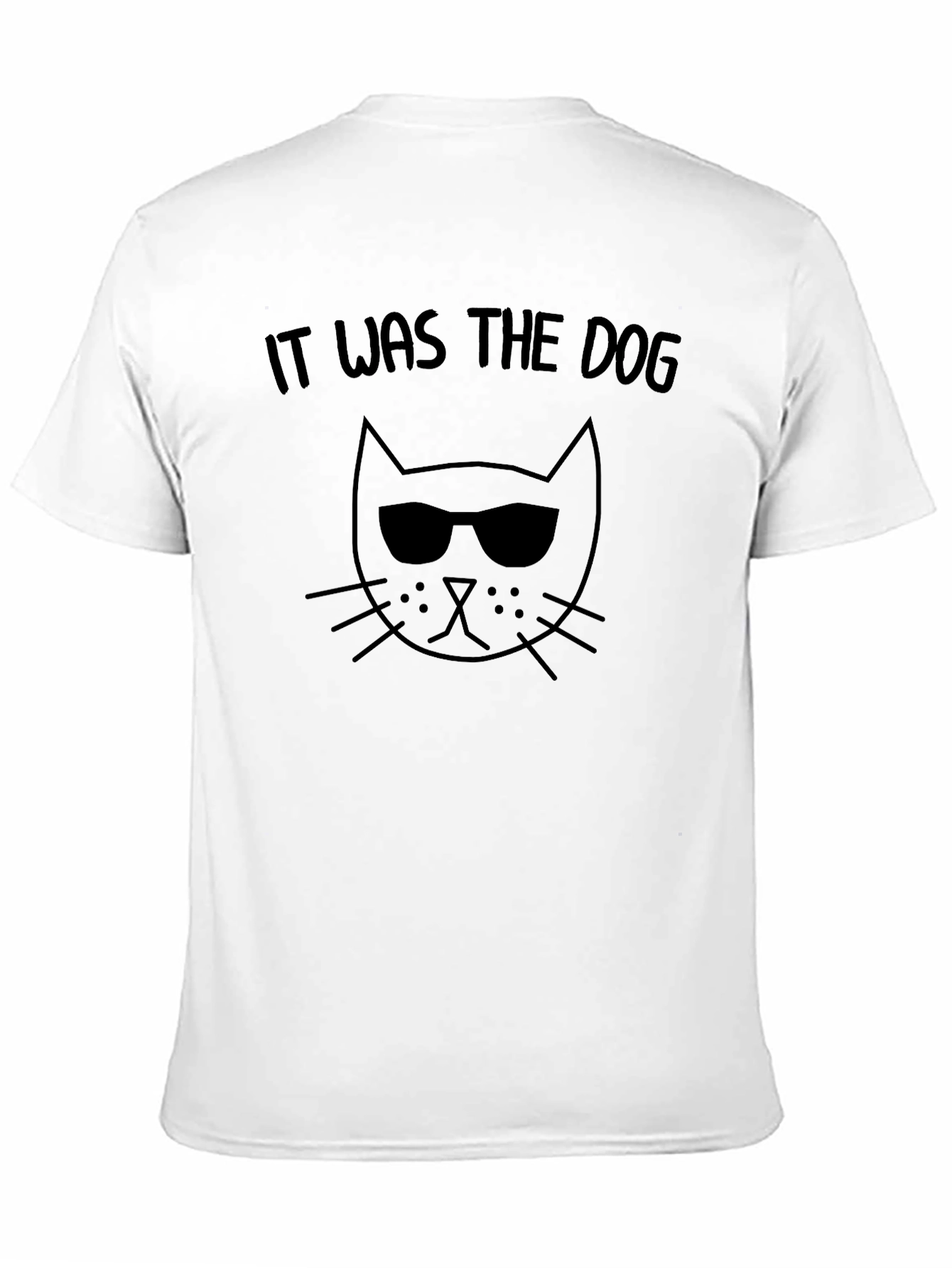 Black Cool Cat T-Shirt - "It Was The Dog" Tee view 11