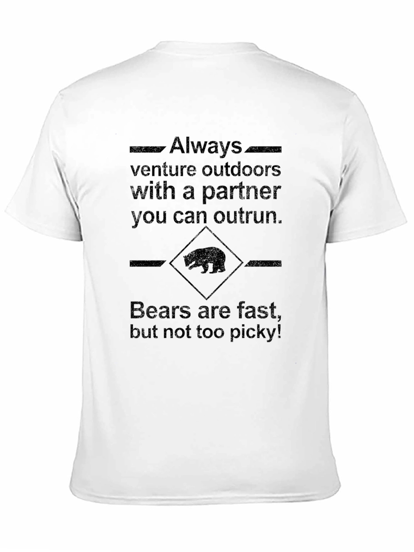 Black Funny Bear Safety T-Shirt view 11
