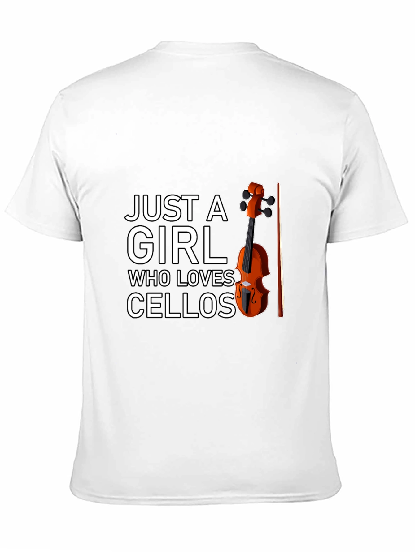 Black Just A Girl Who Loves Cellos T-Shirt - Music Lover Tee view 11