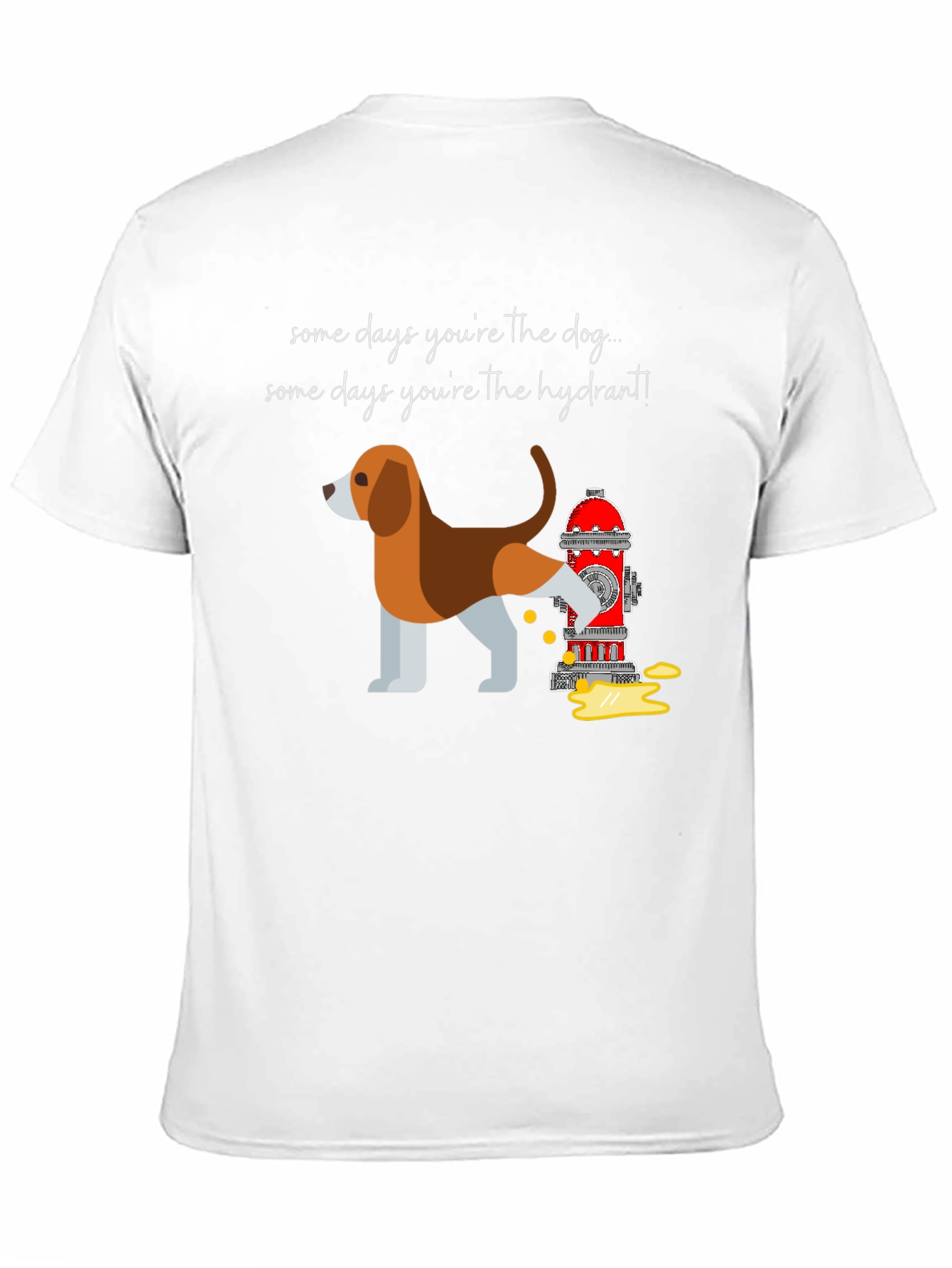 Black Dog and Hydrant Graphic T-Shirt - Funny & Stylish view 11