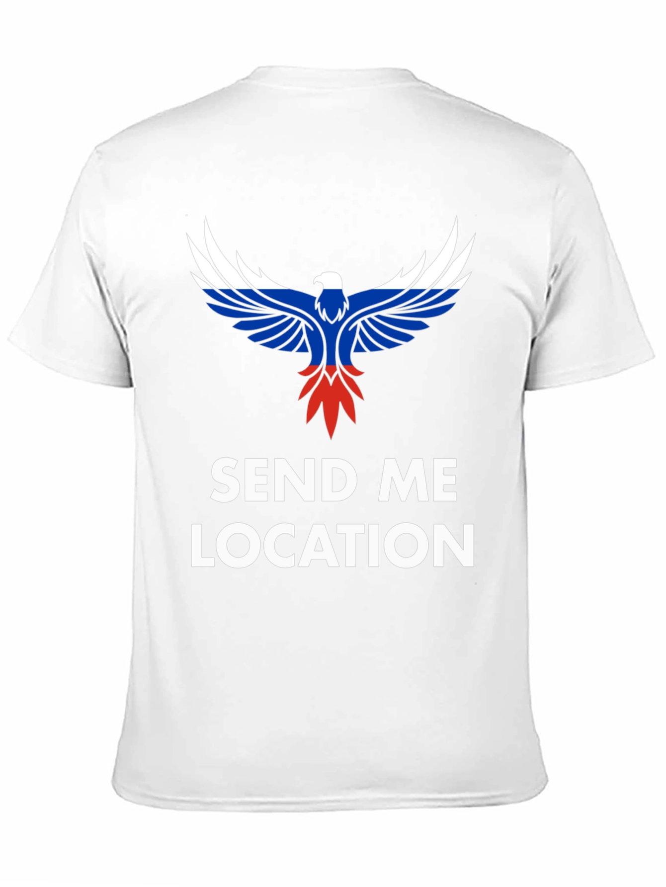 Black Send Me Location Tee - Patriotic Eagle Design view 11