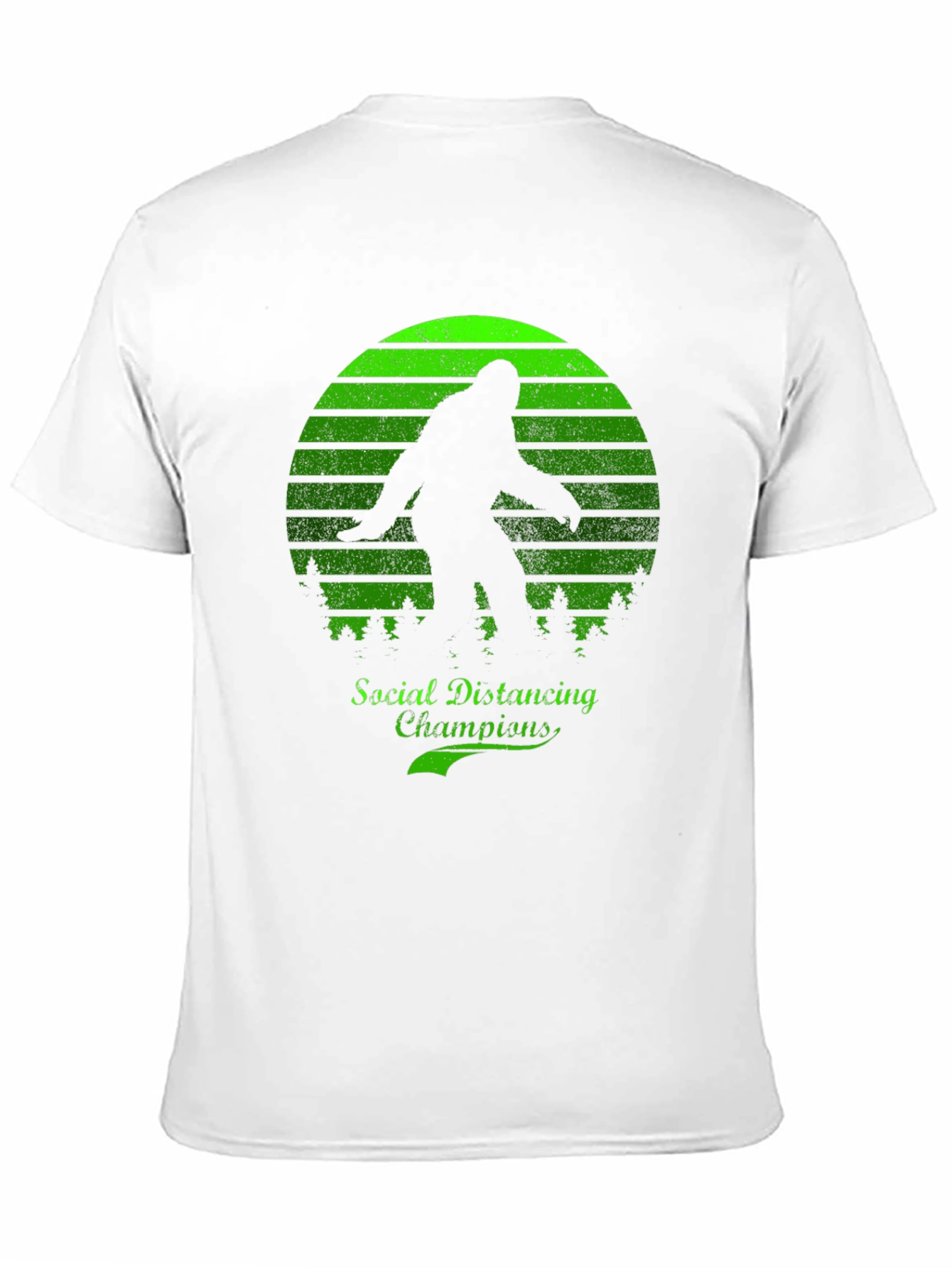 Black Social Distancing Champion Bigfoot T-Shirt view 11