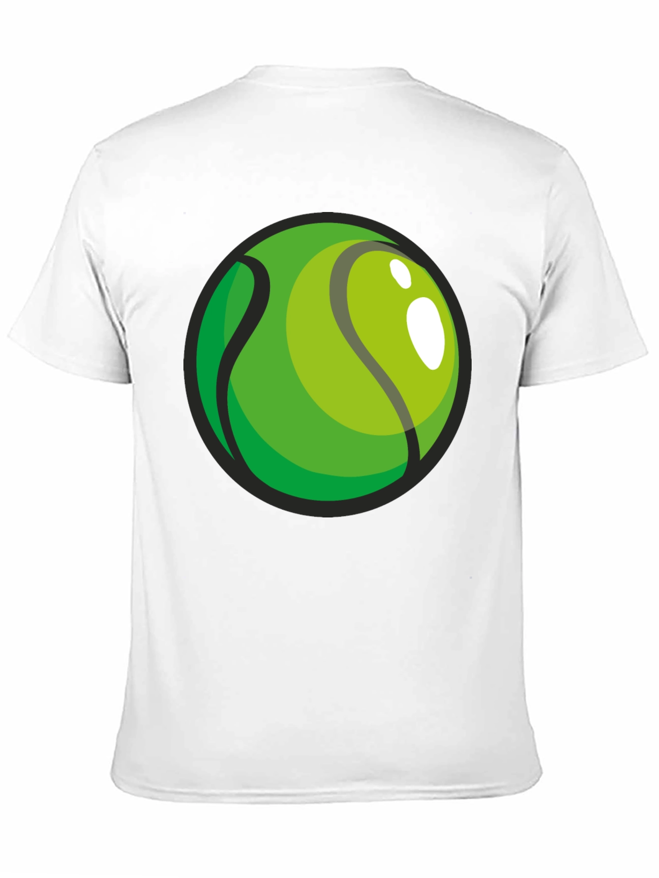 Black Tennis Ball Graphic Black T-Shirt view 11
