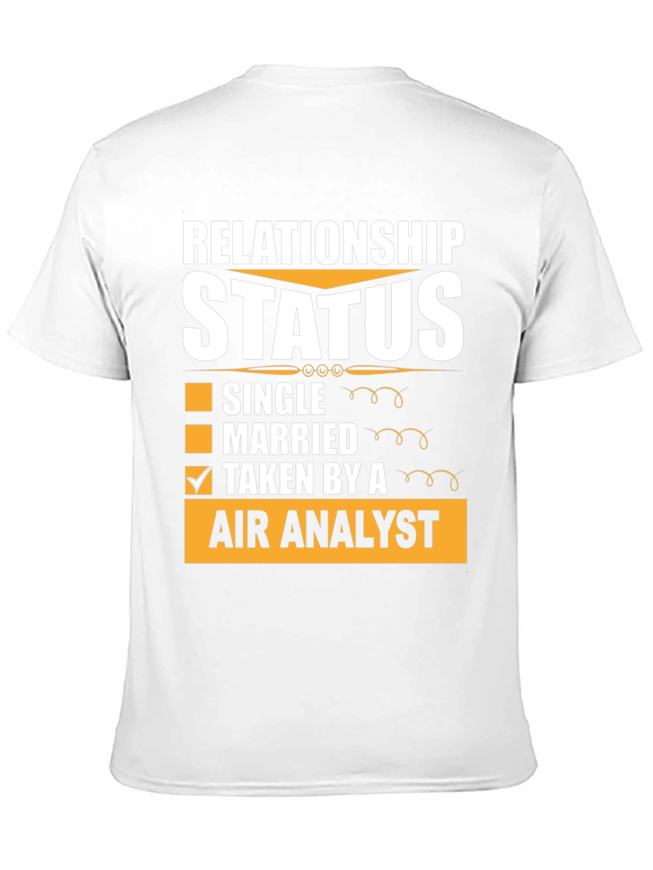 Black Relationship Status Taken By Air Analyst T-Shirt view 11