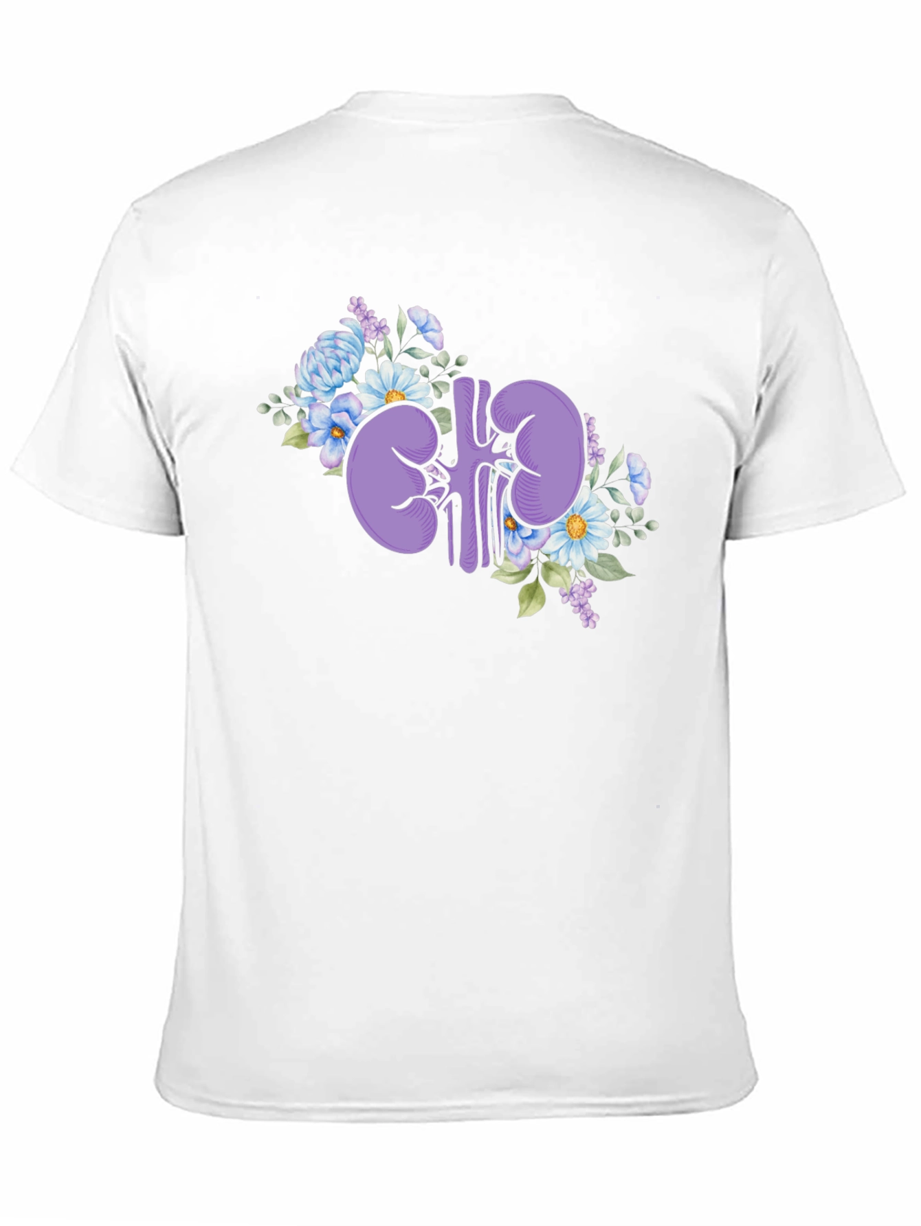 Black Floral Kidney Graphic Tee - Black Cotton T-Shirt view 11