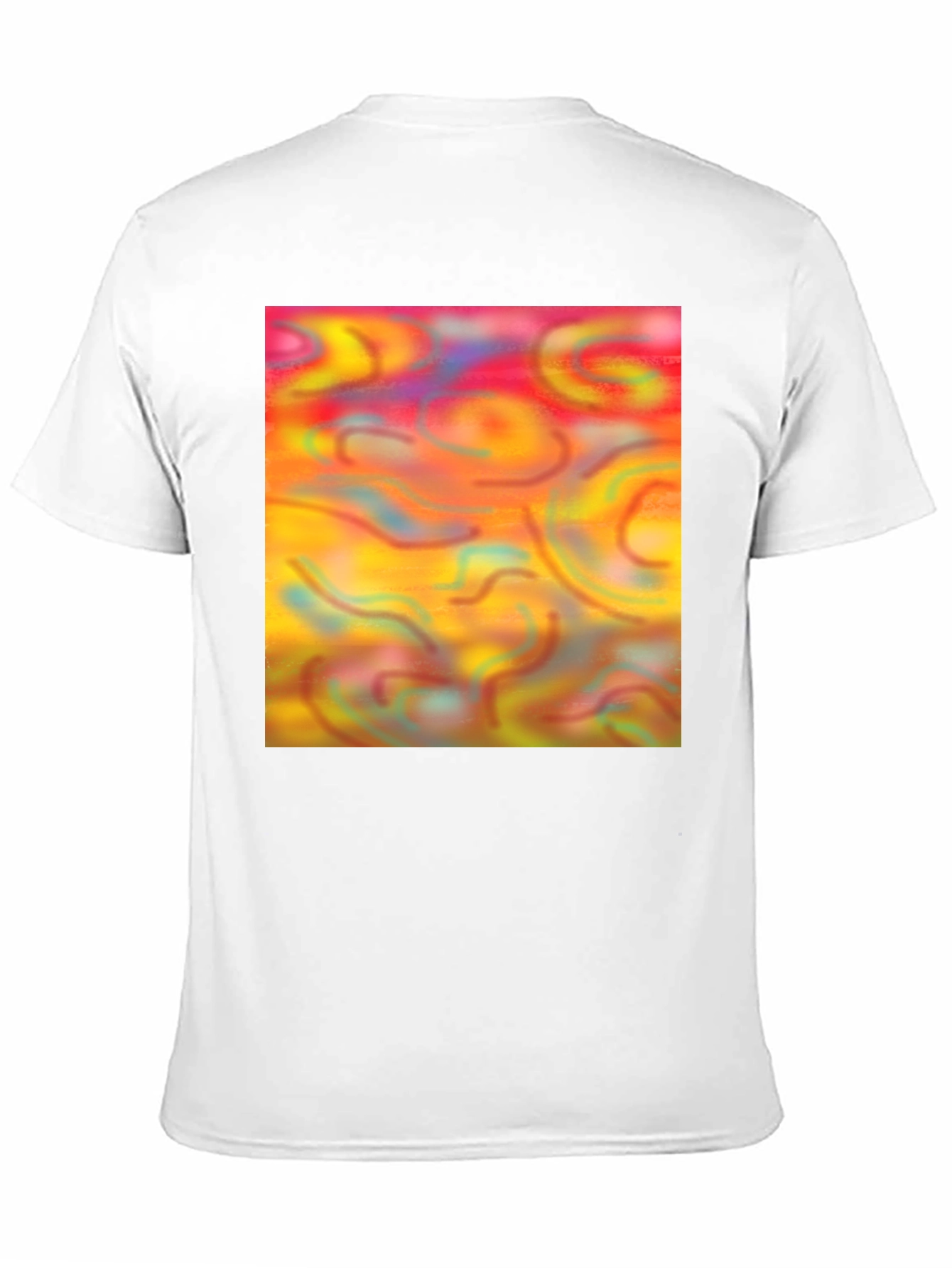 Black Abstract Swirls Graphic Tee - Artistic Statement Shirt view 11