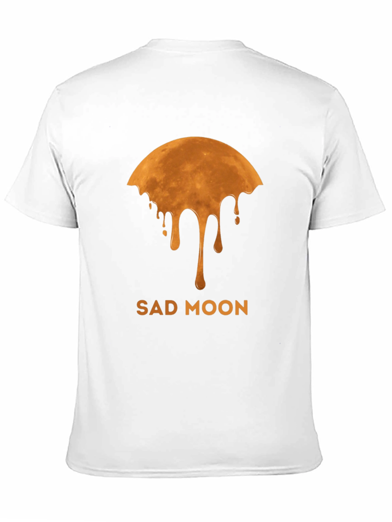 Black Sad Moon Graphic Tee - Unique Design view 11