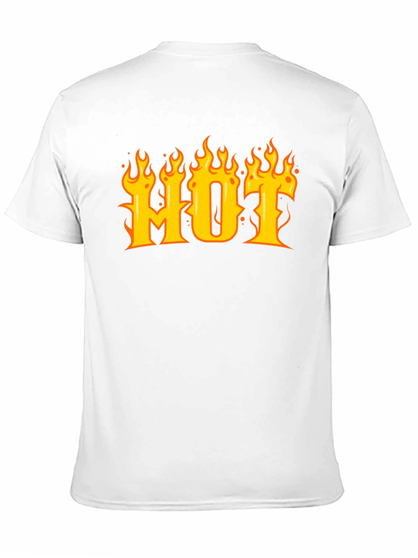 Black HOT Flame Graphic T-Shirt - Black Cotton Tee view 11