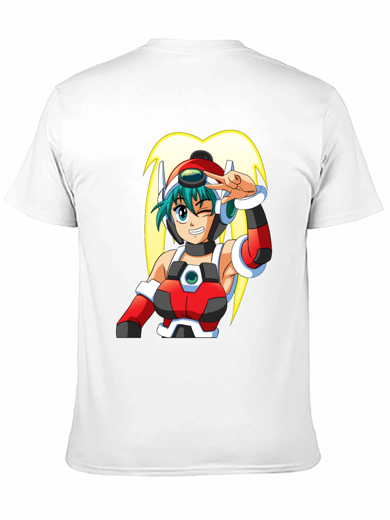Black Anime Girl Graphic T-Shirt - Black Cotton Tee view 11