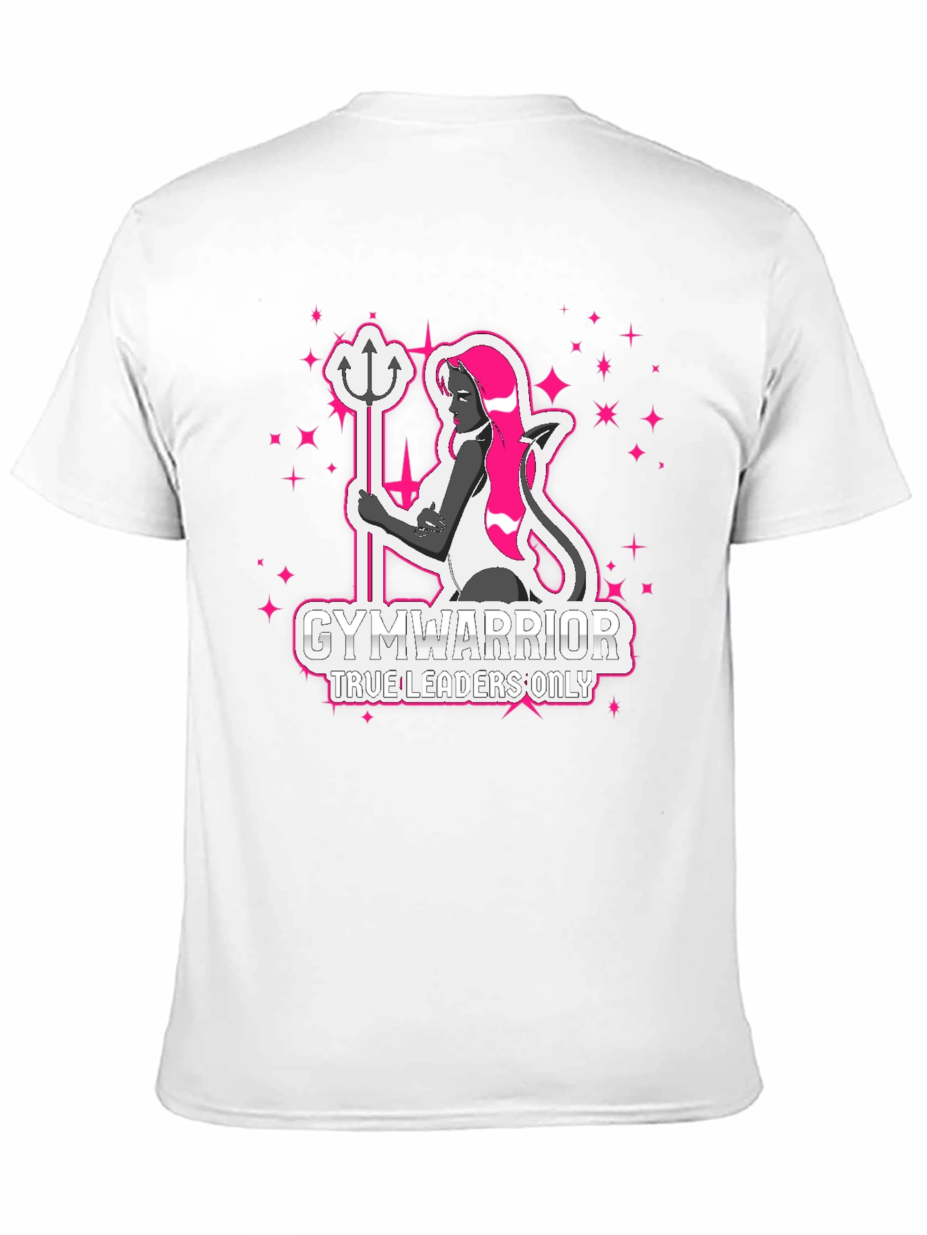 Black GymWarrior T-Shirt - True Leaders Only Devil Design view 11