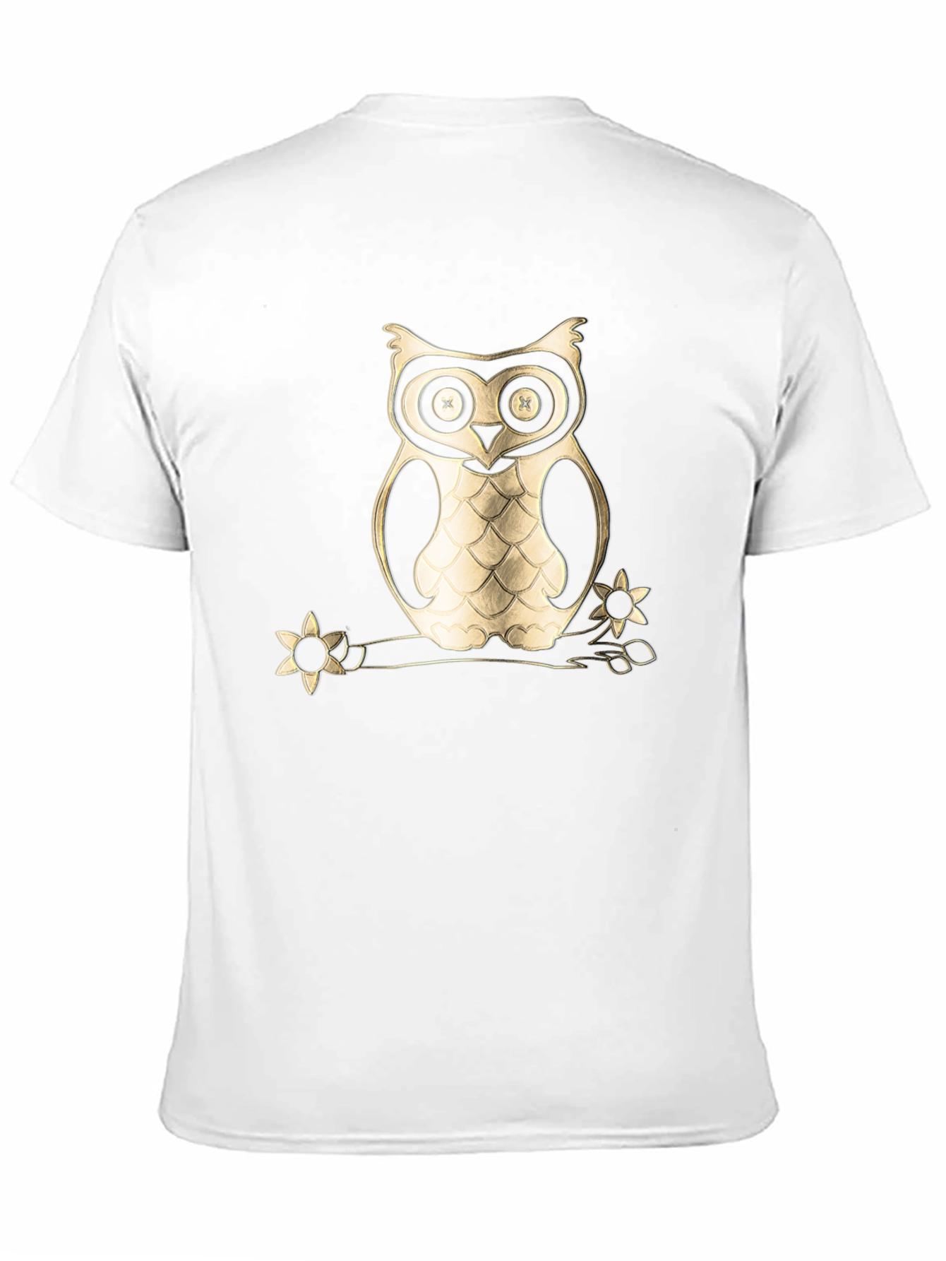 Black Owl on Branch Graphic Tee - Black Cotton Blend view 11