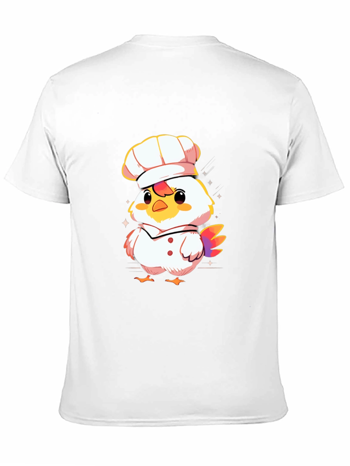 Black Chef Chicken Graphic Tee - Black Cotton T-Shirt view 11