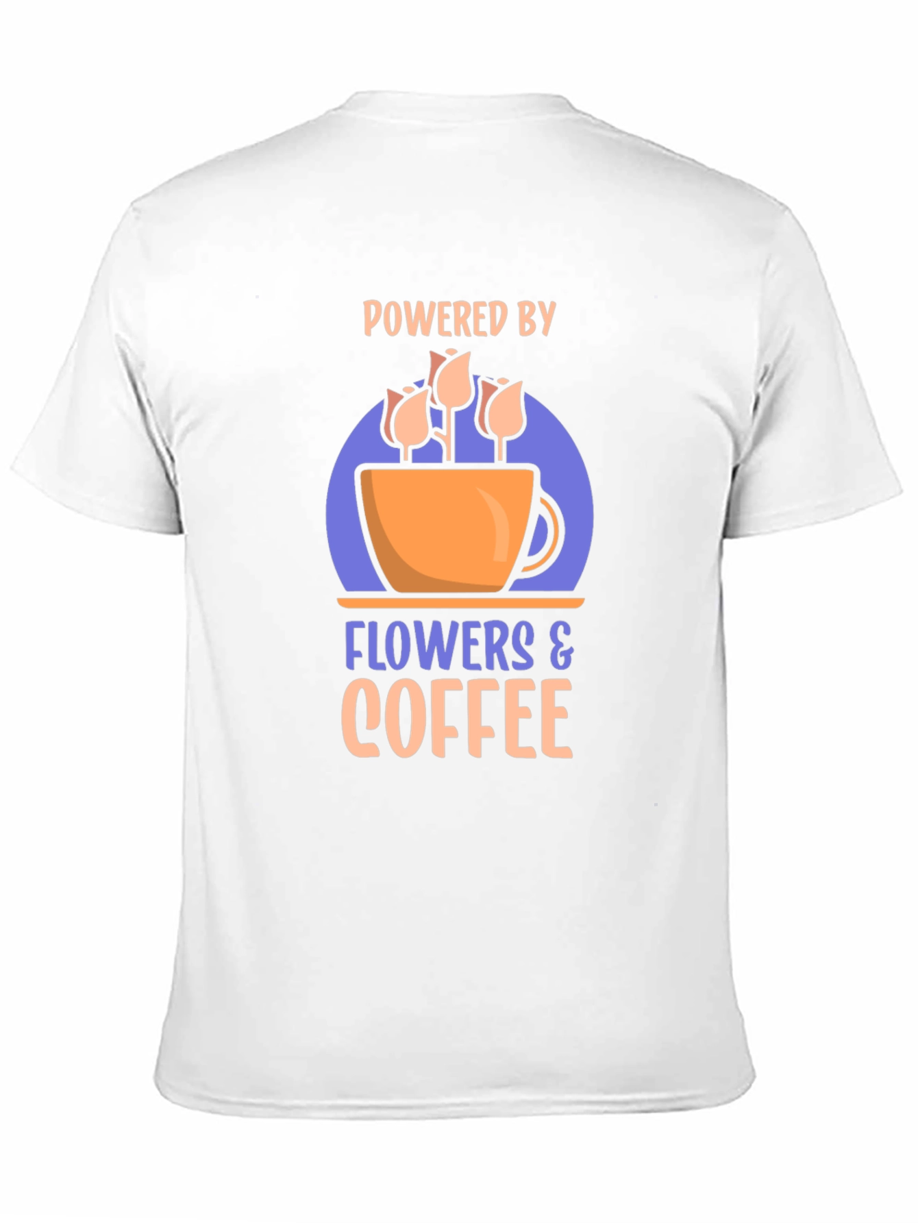 Black Powered by Flowers & Coffee Graphic Tee view 11