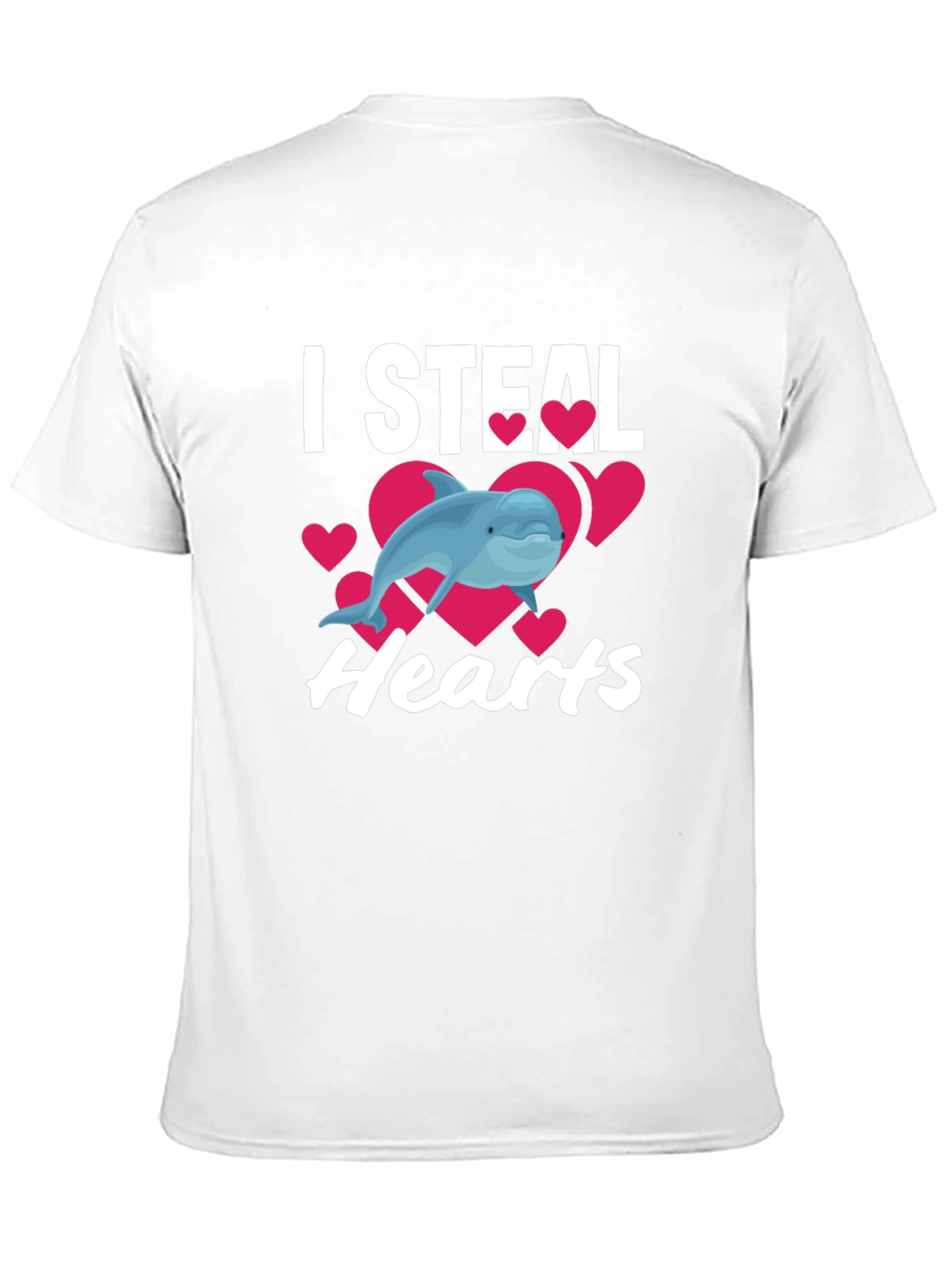 Black I Steal Hearts Dolphin Graphic Tee - Black view 11
