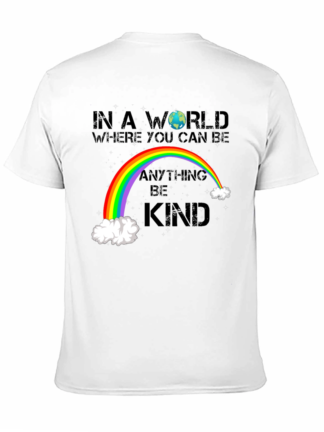 Black Be Kind Rainbow Graphic T-Shirt view 11