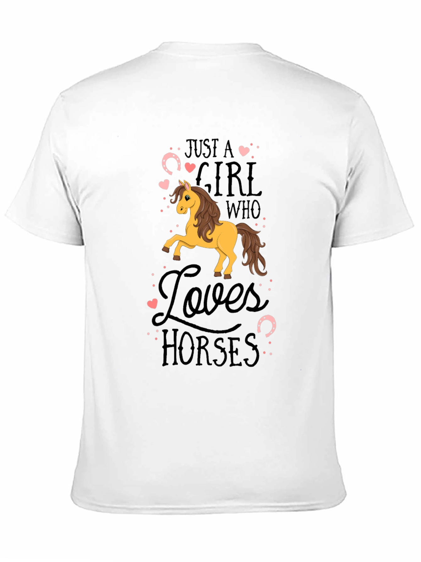 Black Girl Who Loves Horses Black T-Shirt view 11
