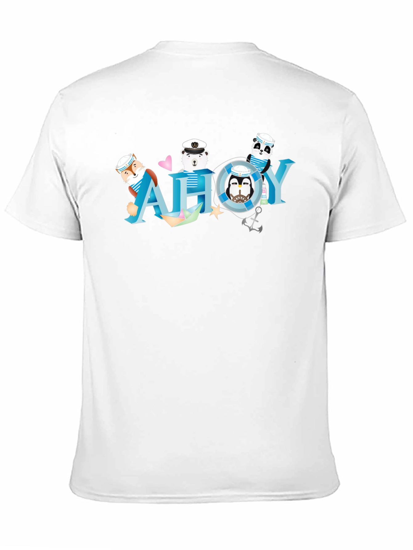 Nautical Ahoy T-Shirt with Animal Sailors - 11