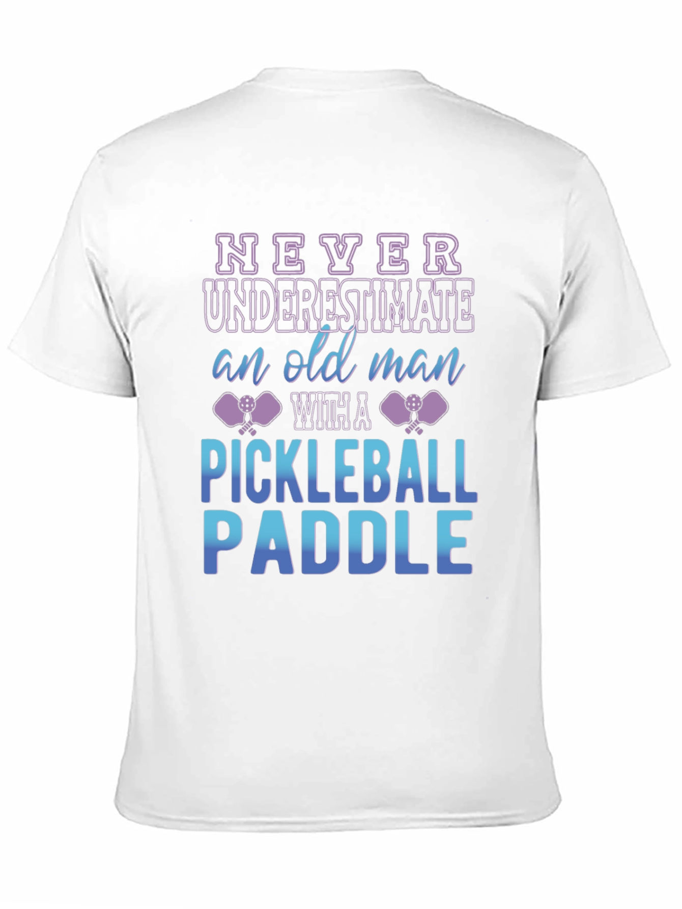 Black Funny Pickleball Old Man T-Shirt view 11