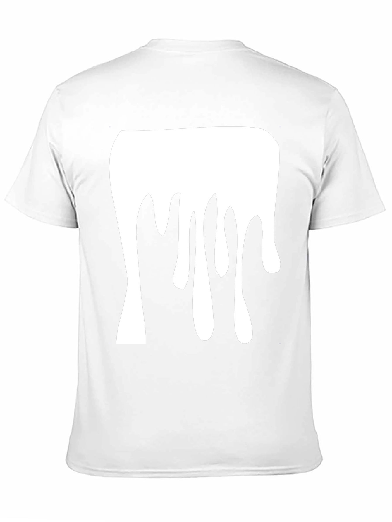 Black Dripping Paint Graphic Tee - Modern Black Cotton T-Shirt view 11