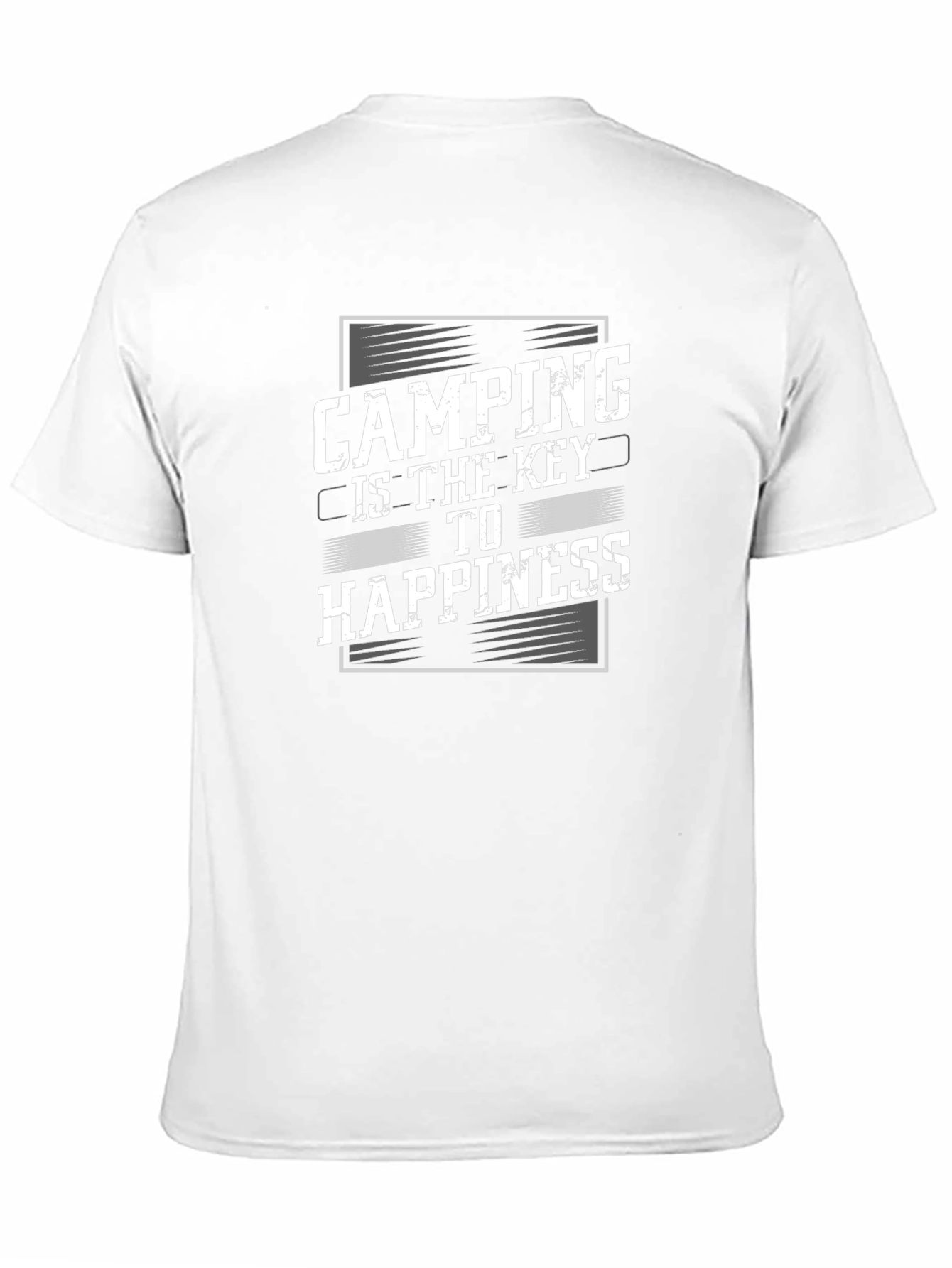 Black Camping is the Key to Happiness Graphic Tee - Black view 11