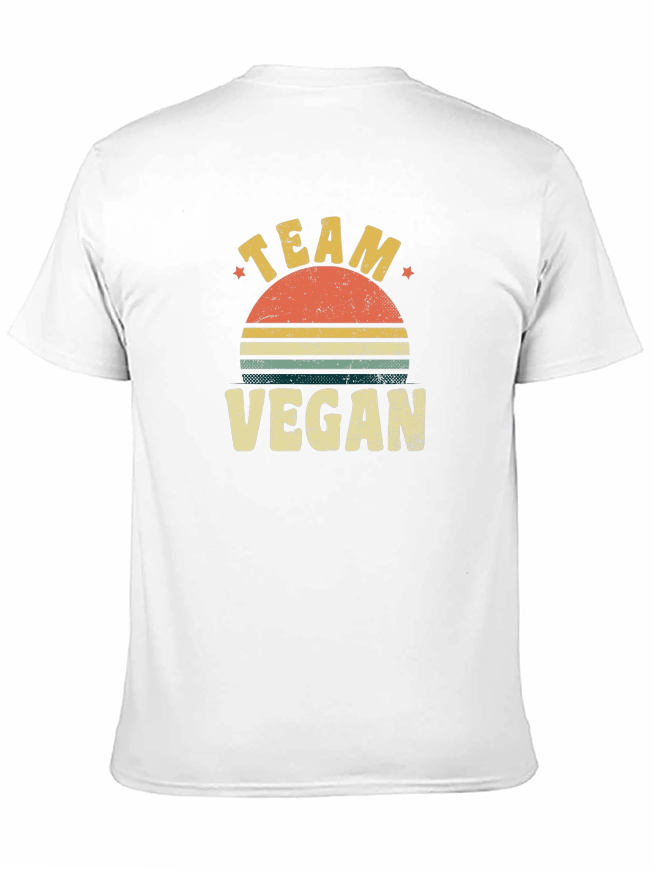Black Team Vegan Retro Sunset T-Shirt view 11