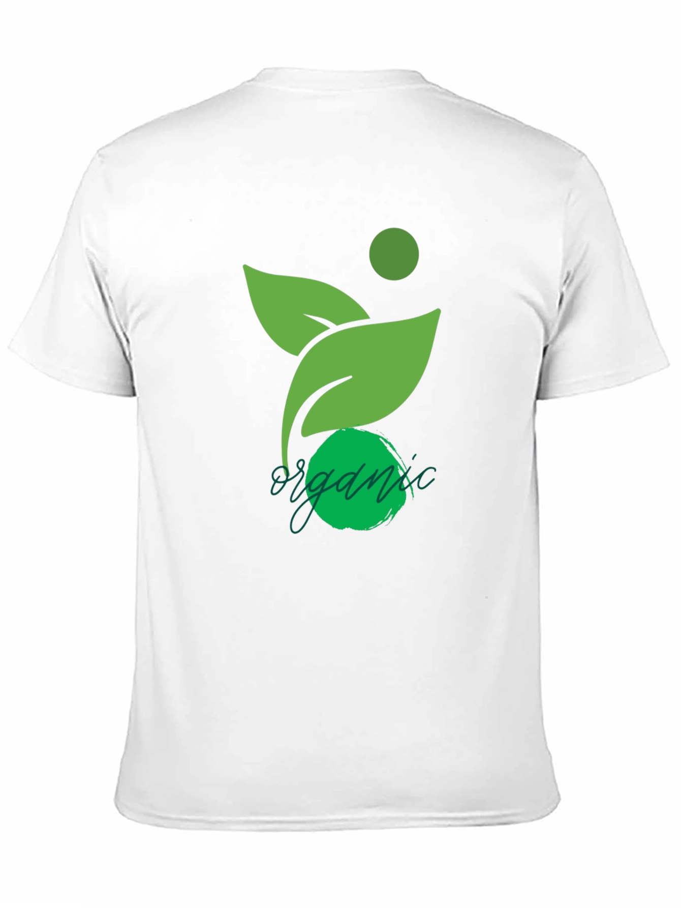 Black Organic Design Black T-Shirt view 11